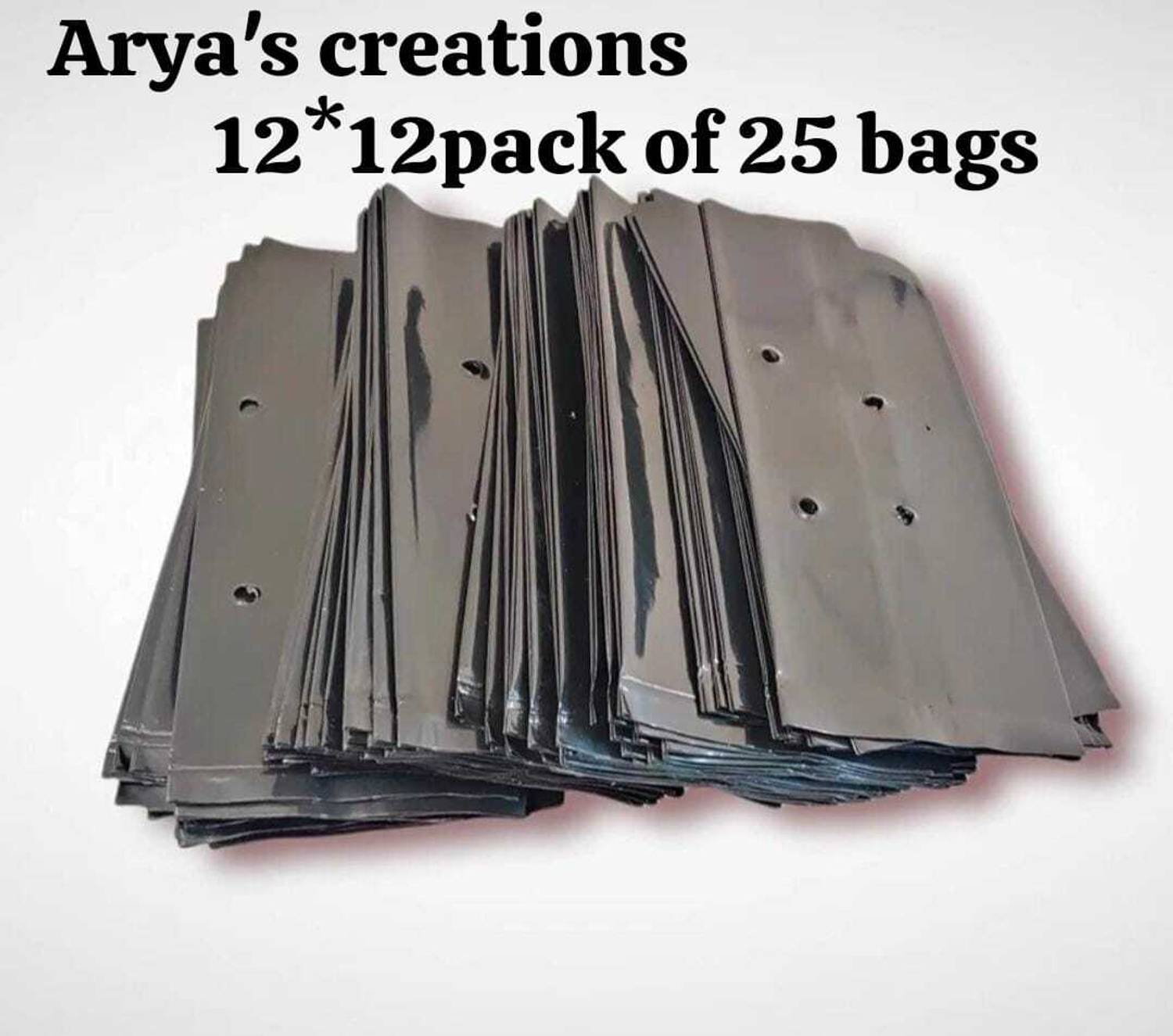 ARYASFASHION 12x12 Nursery Bags Pack of 25 plastic Poly Grow Bag