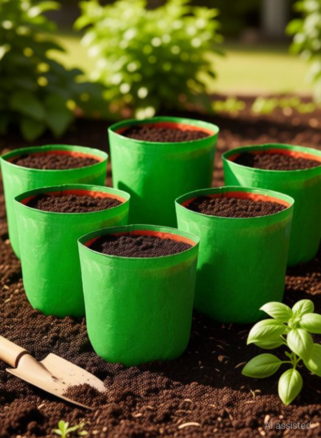 Image of GrowTree Flower Plants Pots 12*12 Pack of 9bags Grow Bag