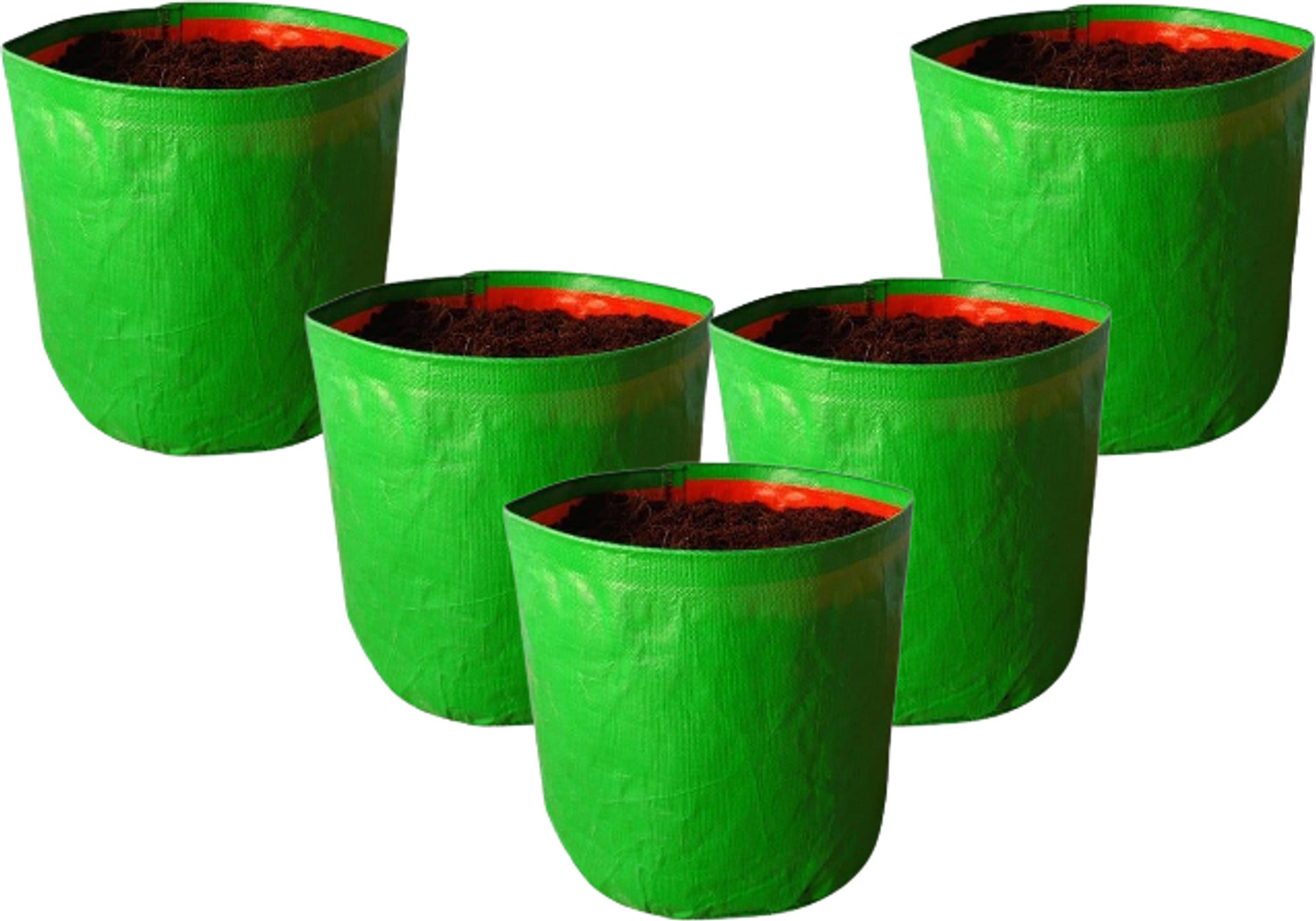 Image of GrowTree Terrace gardening grow bag 12 inchx12 inch (Pack of 05) Grow Bag Grow Bag