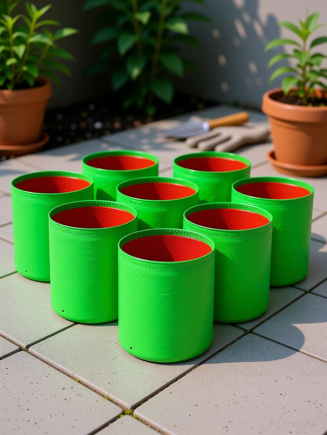 GrowTree 12x12 inch HDPE Grow Bags 260 GSM 8 Pack - Image 1