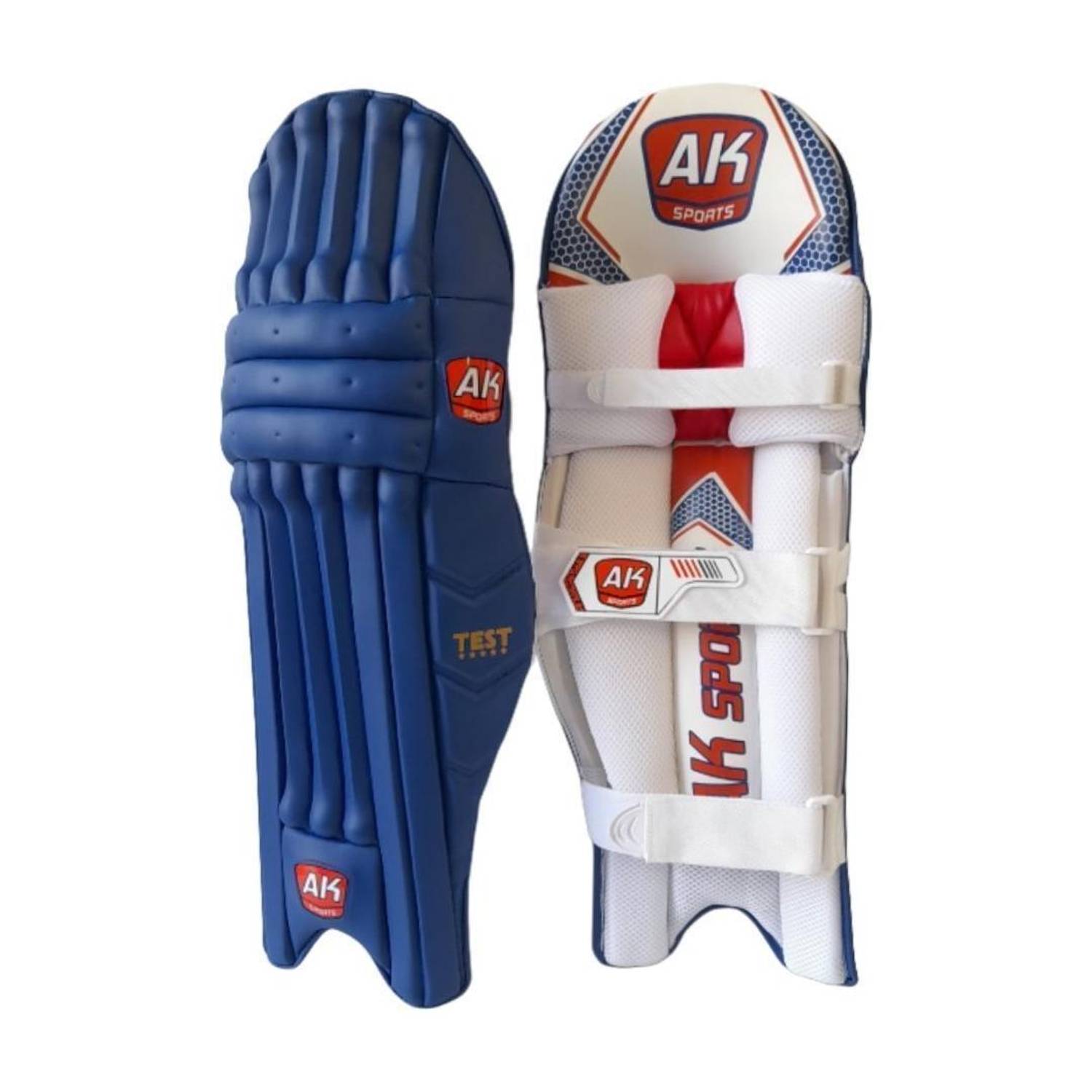 Aksports Ak Butting Legguard/Pads TEST Men's 27 Inch (Right Hand Batsman) Cricket Guard Combo