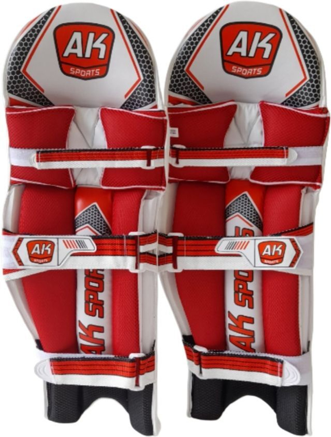Image of Aksports AK Batting Legguard /Pad TEST OPENER White 27 Inch ( Right Hand Batsman) Cricket Guard Combo
