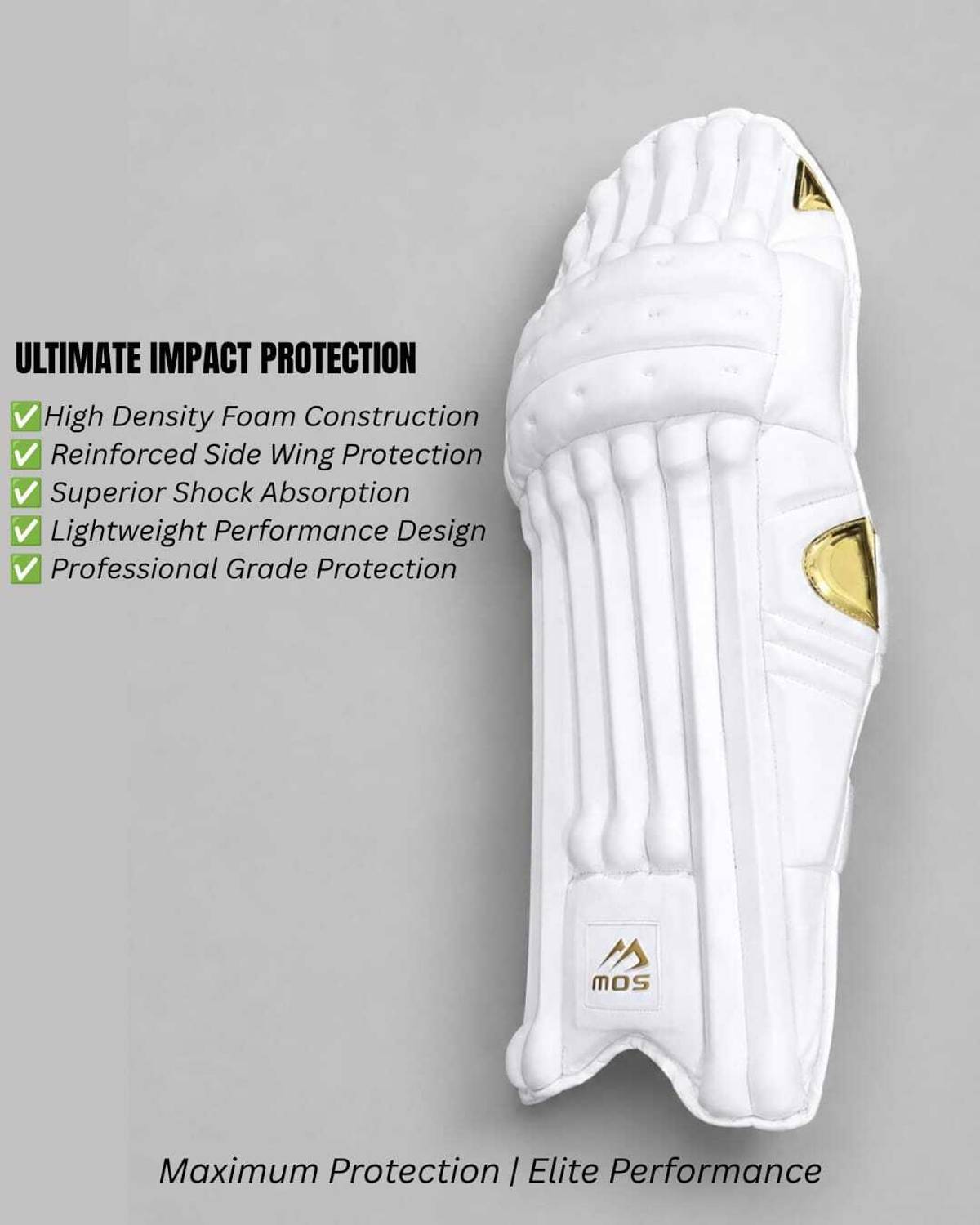 mos Premium Quality Pro Batting Pads Cricket Guard Combo - Image 3