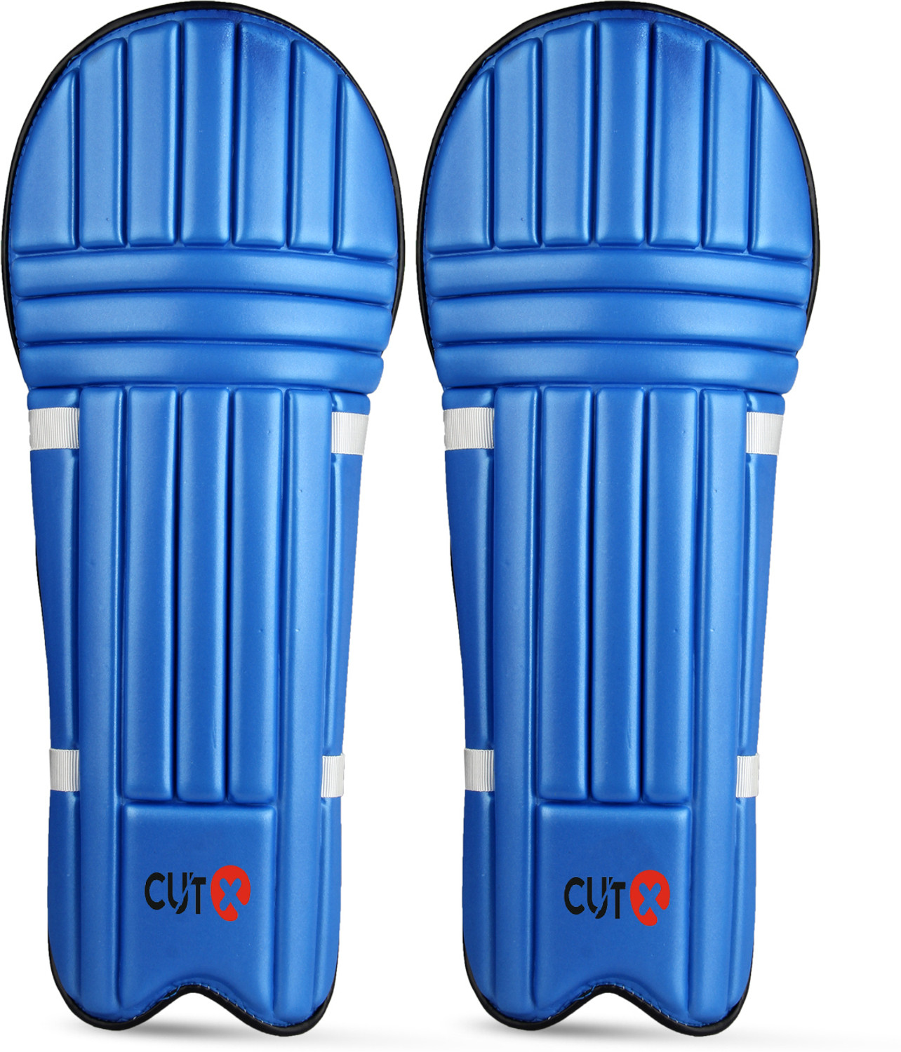 Image of CUTX Cricket Batting Legguard for Kids, Cheap Moulded Blue 22inch for 10 to 12 Years Cricket Guard Combo