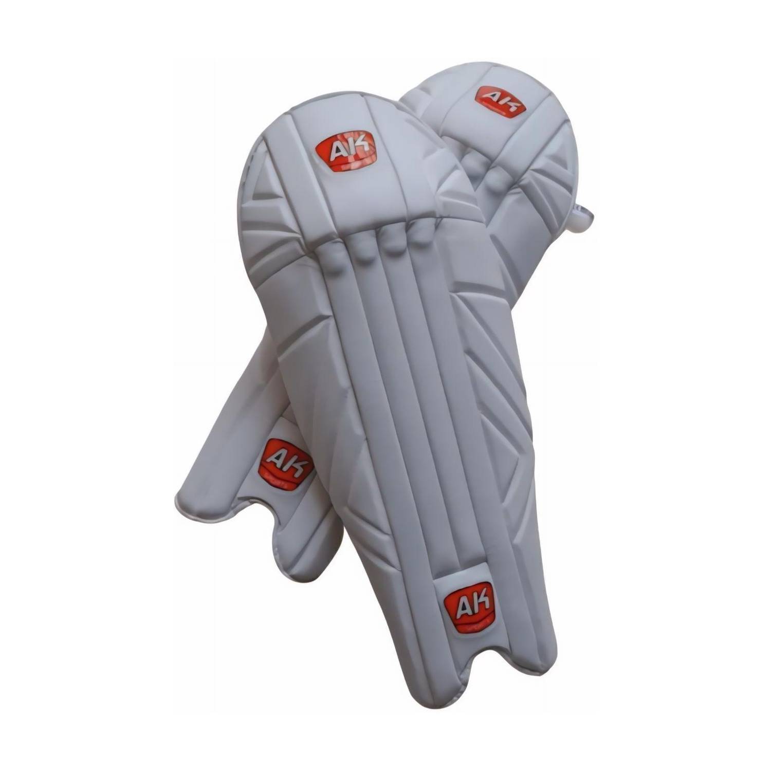 Aksports AK Wicket keepring Prolight LegGuard/Pads Men's (23 Inch) White, Black, Red Cricket Guard Combo