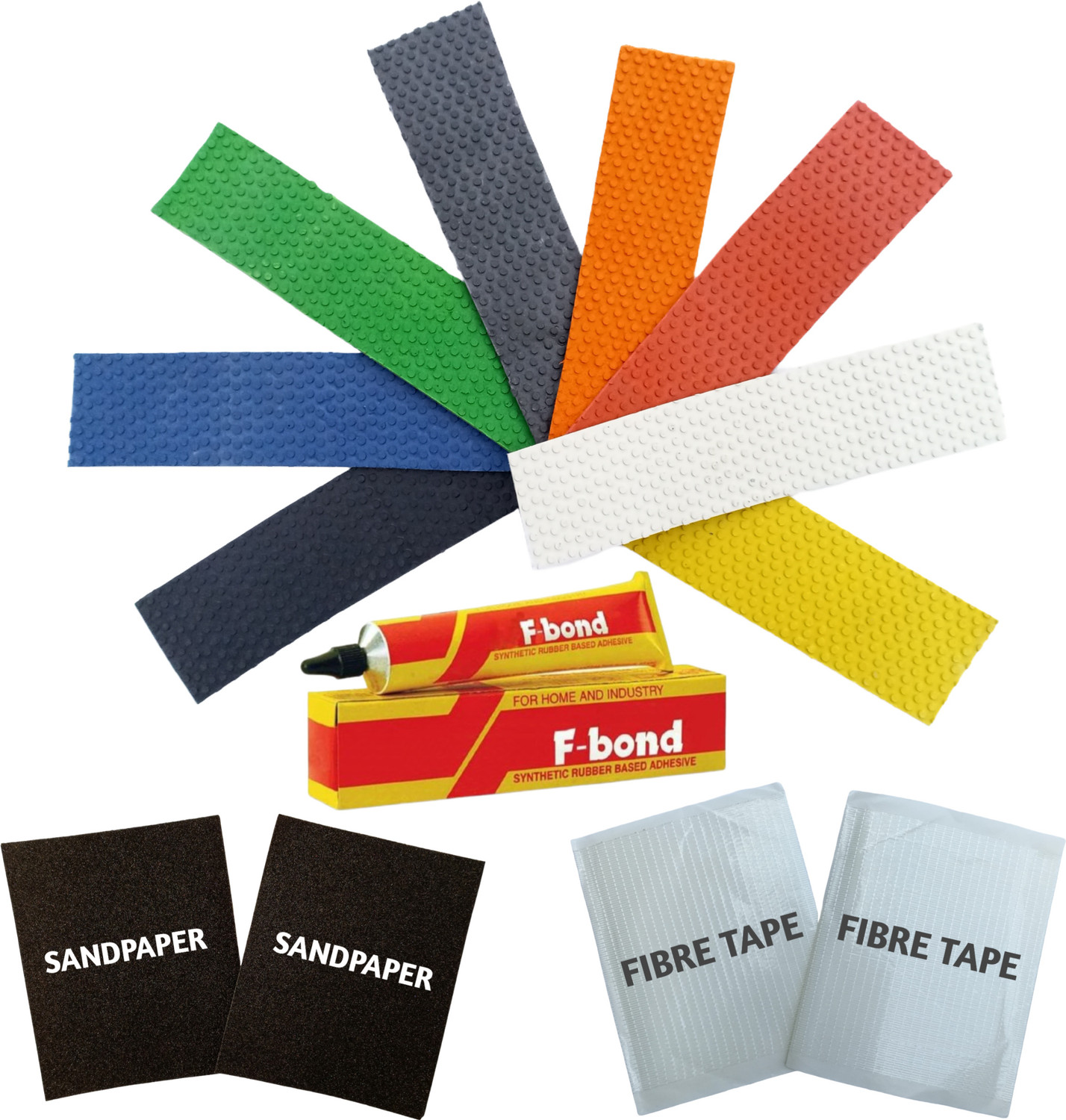 Image of RaiGen 6 Cricket Bat Toe Guard with Adhesive 2 Sandpaper & 2 Full Fiberglass Tape Sheet Cricket Guard Combo
