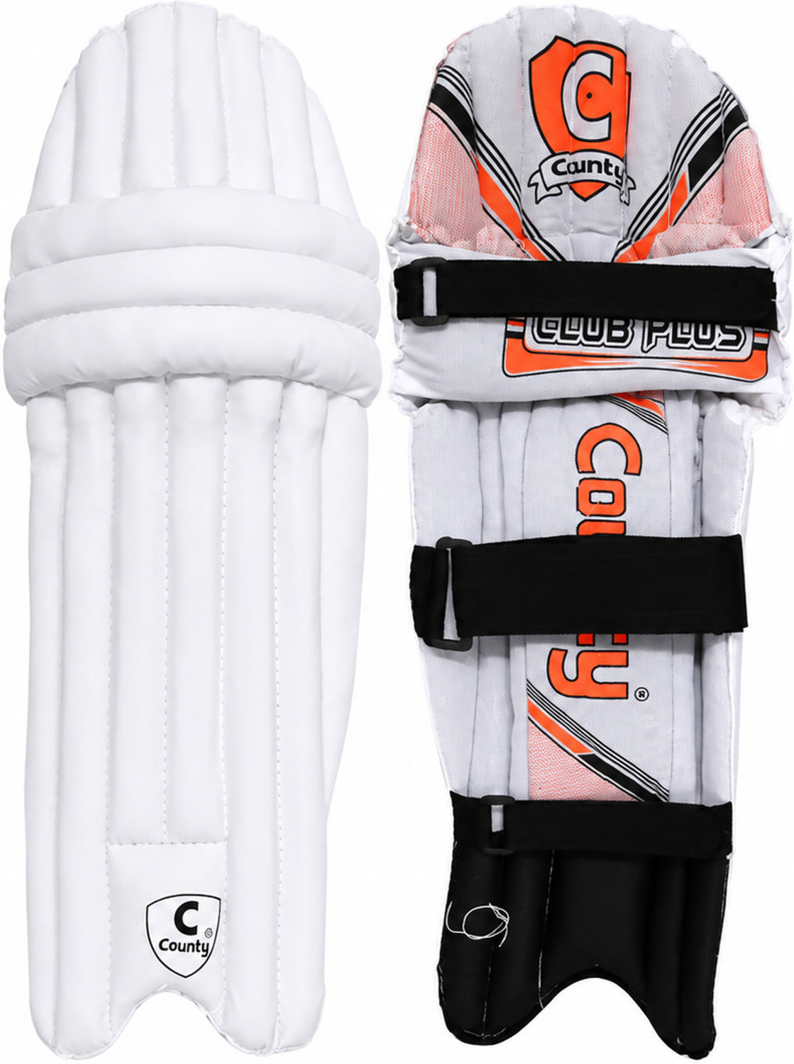 Image of County Cricket Club Batting Pads Leg Guard with Cane & Foam Protection For Adult's Cricket Guard Combo