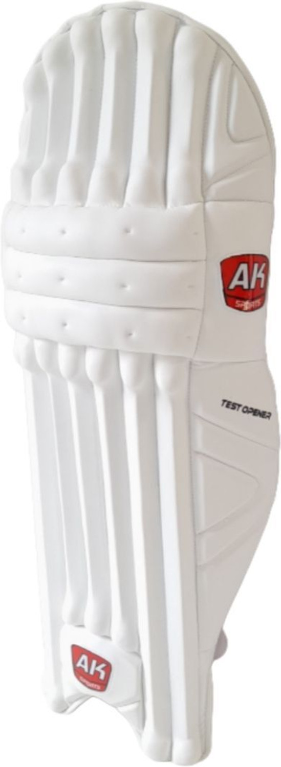 Image of Aksports AK Batting Legguard /Pad TEST OPENER White 27 Inch ( Right Hand Batsman) Cricket Guard Combo
