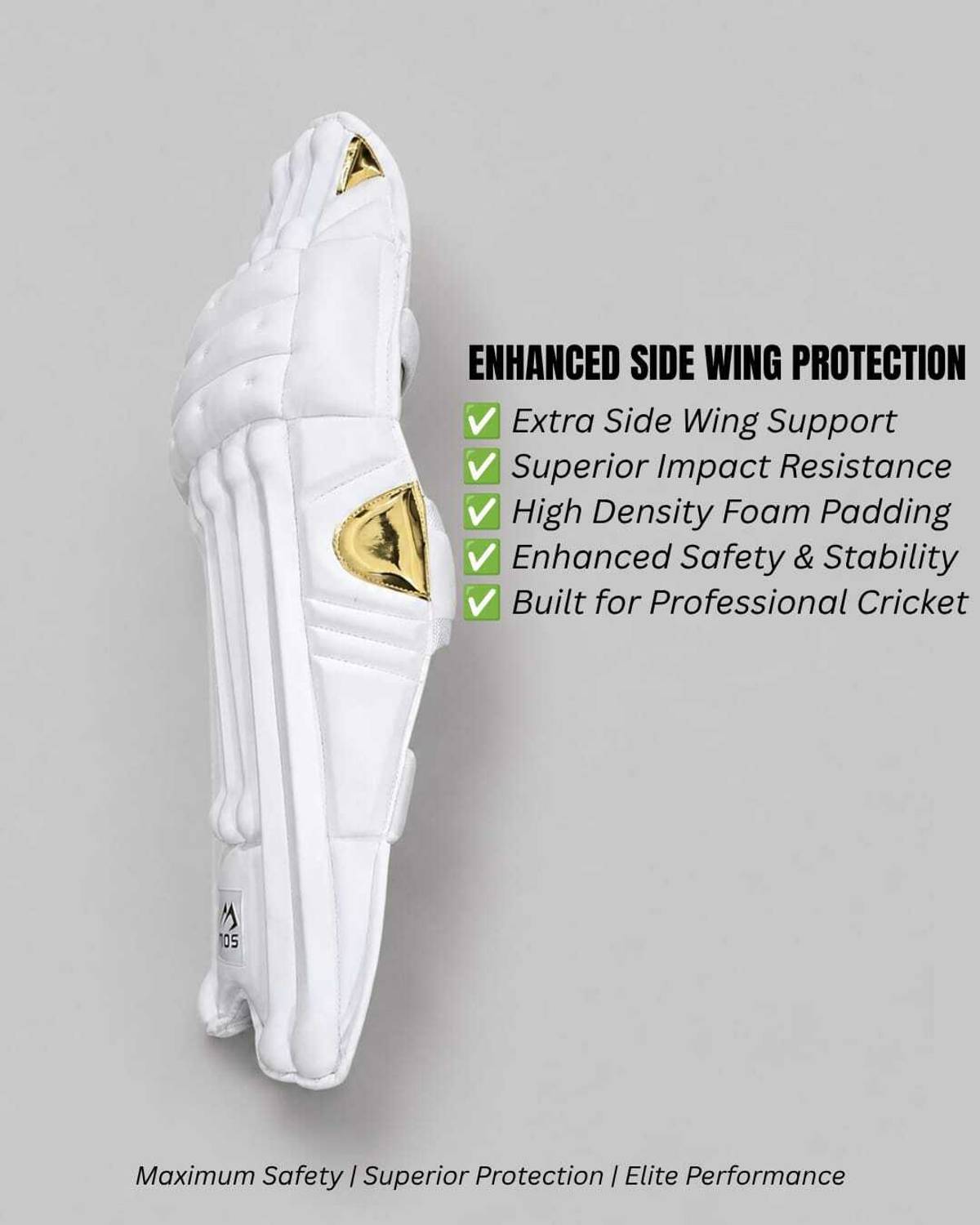 mos Premium Quality Pro Batting Pads Cricket Guard Combo - Image 4