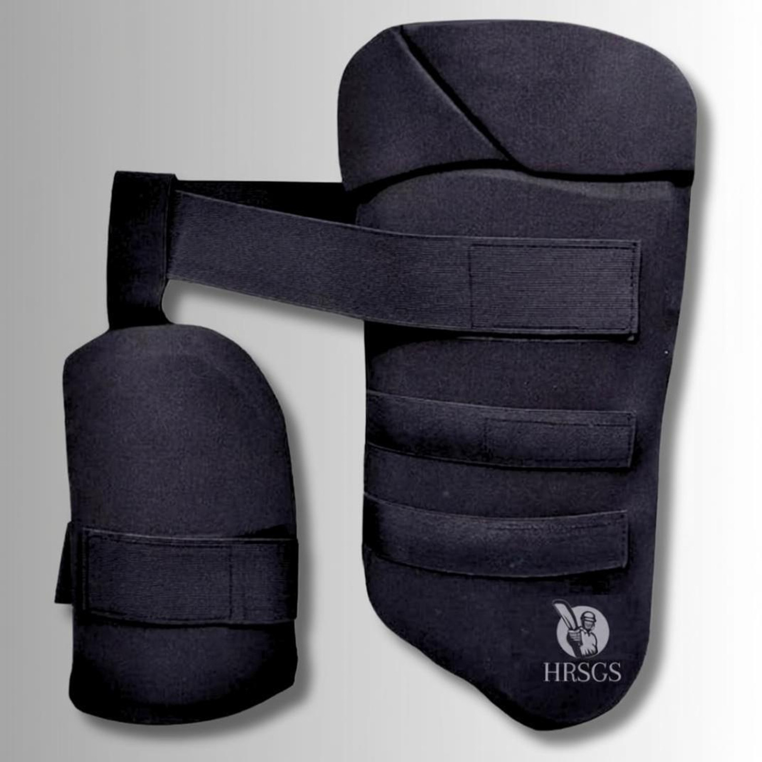 Image of Solutions24x7 BEST BOY BLACK THIGH PAD FOR RIGHT USE FOR 15+YRS OLD Men's (39 - 43 cm) Batting Pad