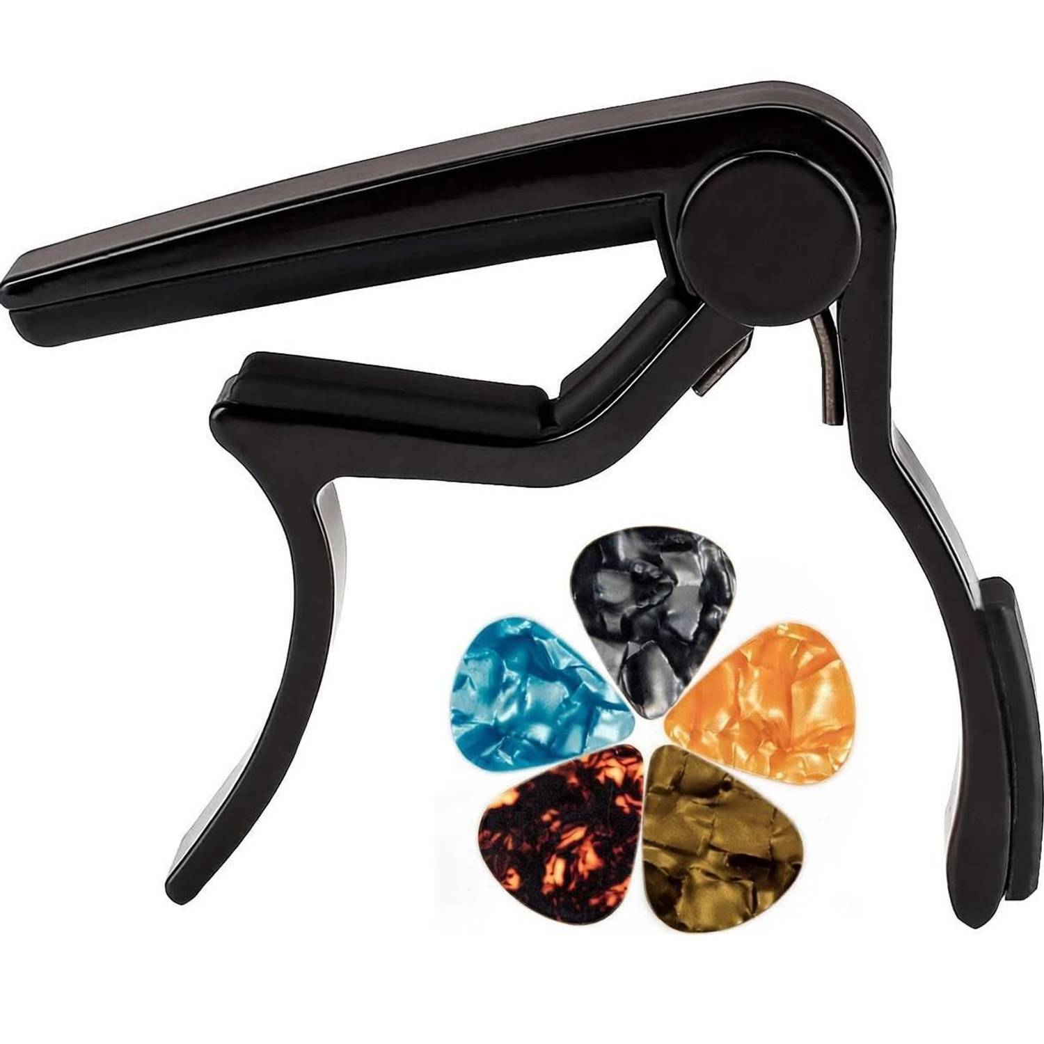 AMG Music Guitar Capo Aluminum Metal Universal, Acoustic and Classical Electric Guitars, Bass, Banjo, Violin, Mandolin, Ukulele All Types Lightweight String Instrument Clutch Guitar Capo