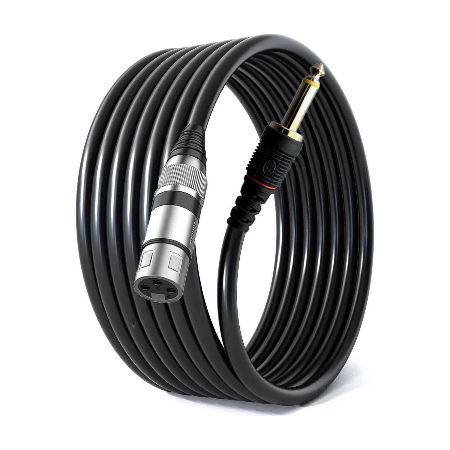 AMG Music XLR Cable , XLR Female to 1/4 (6.35mm) Mono TS Jack Mic Cord for Dynamic Mic Straight XLR Patch Cable