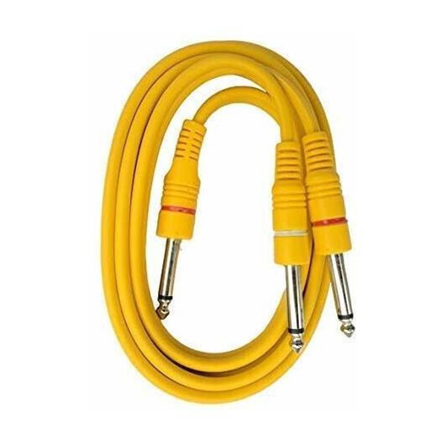 EKAAZ Dual Mono 6.35 mm P38 Male to 1 Mono 6.35 mm P38 Male Audio