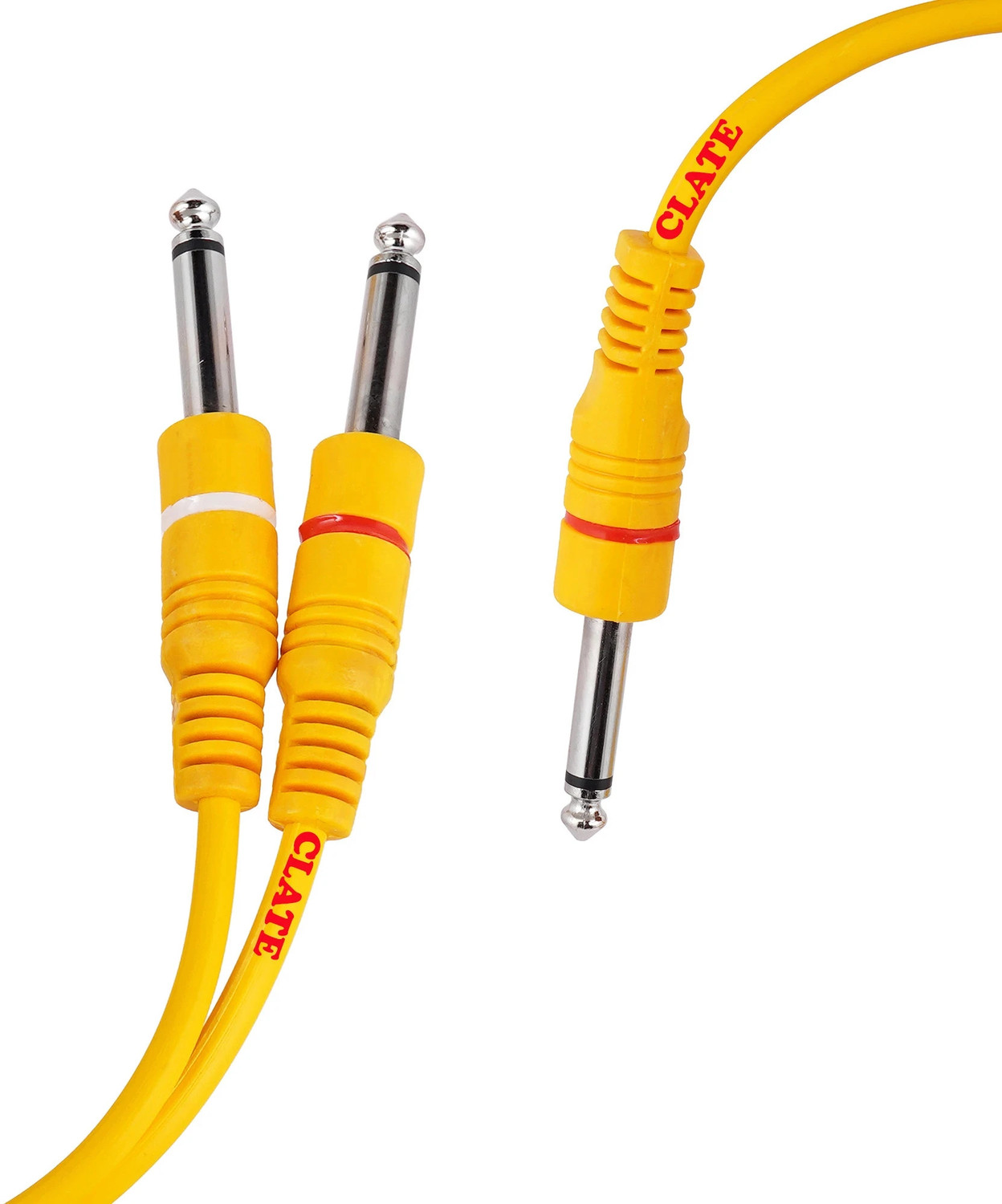 Image of CLATE Premium 2Mono to 6.35mm Mono Jack 1 /4 inch TS Cable Unbalanced Guitar Patch Cable Straight TS Patch Cable