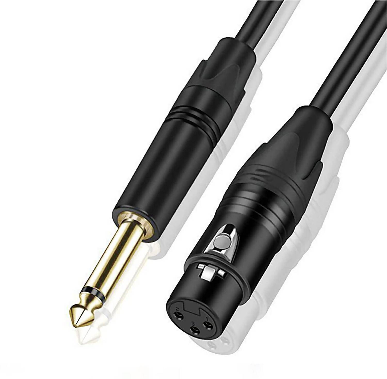 AMG Music 6.35mm Mono to XLR Female 1/4 Inch TS to XLR Cable for Microphones Amplifier Straight XLR Patch Cable