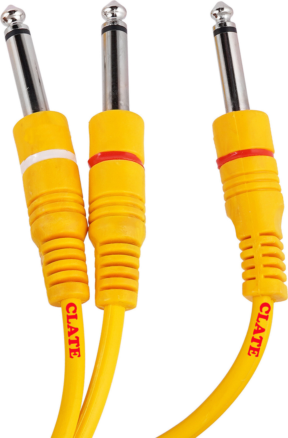 Image of CLATE Premium 2Mono to 6.35mm Mono Jack 1 /4 inch TS Cable Unbalanced Guitar Patch Cable Straight TS Patch Cable