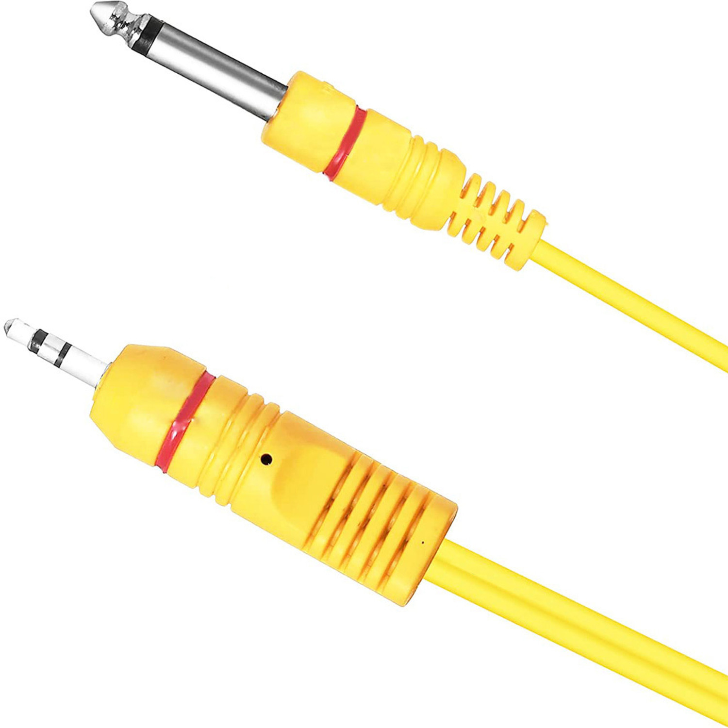 Image of Imaashi 6.35 mm Mono Jack to 3.5mm Stereo jack TRS 1 /4 inches TS to 1 /8 inches TRS Cable Single Angled TS Patch Cable