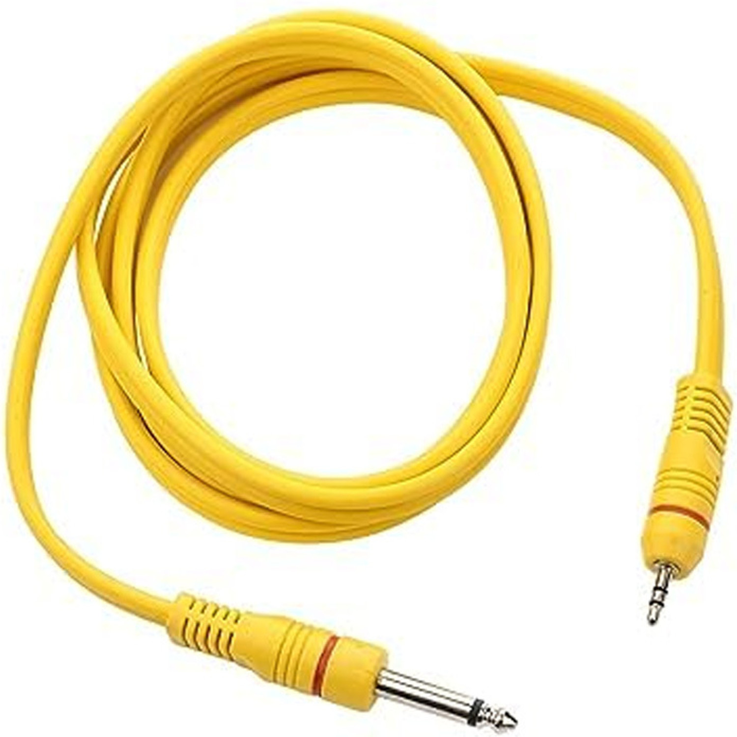 Image of Imaashi 6.35 mm Mono Jack to 3.5mm Stereo jack TRS 1 /4 inches TS to 1 /8 inches TRS Cable Single Angled TS Patch Cable