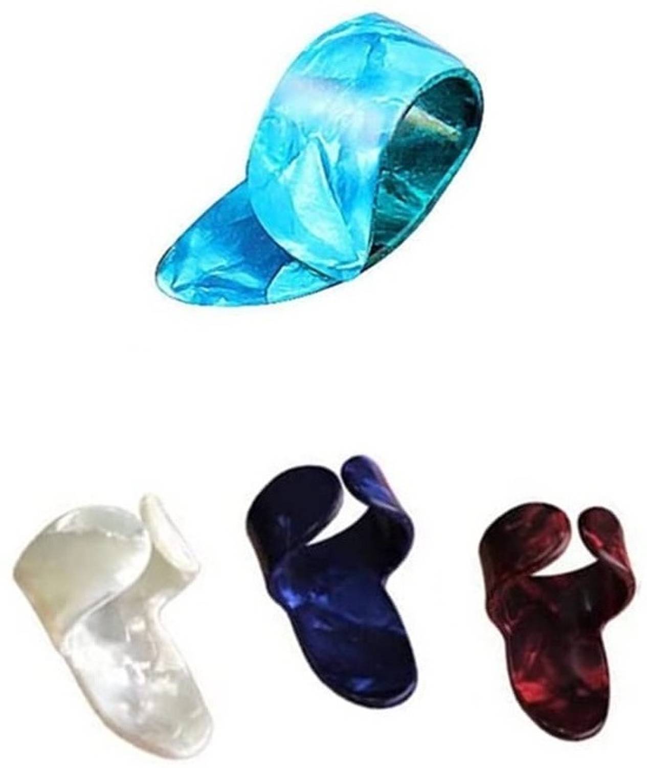 BLUEBERRY 4 Pieces Thumb Picks Finger Picks | Guitar Picks Plectrum Celluloid Guitar Pick