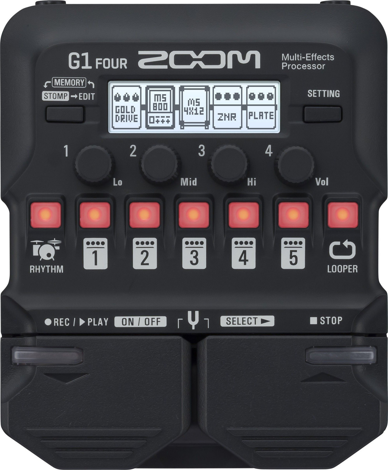 Image of ZOOM Four Guitar Multi Effects Pedal Guitar Processor