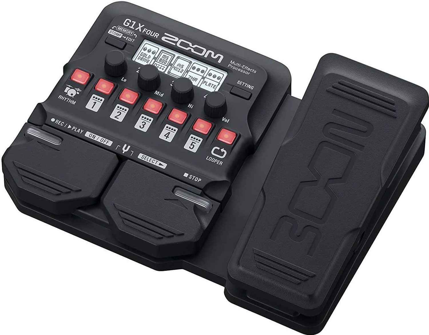Image of ZOOM G1X Four Multi-effects Processor with Expression Pedal without adapter (Black) Guitar Processor