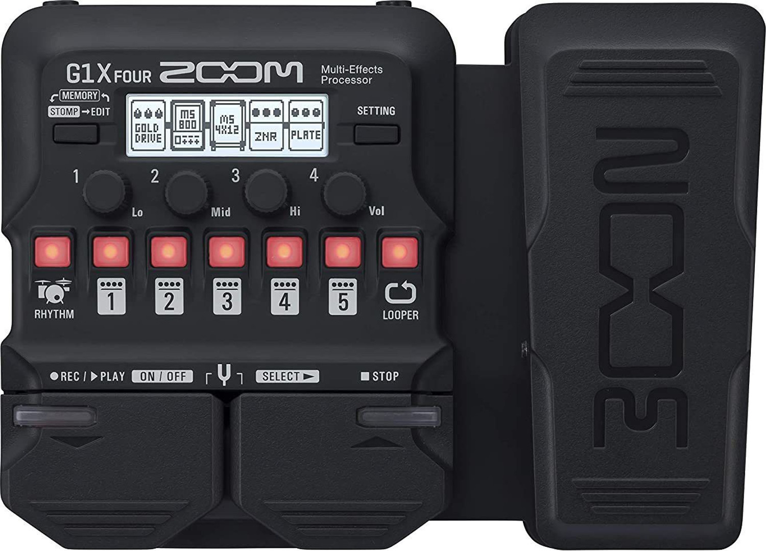 Image of ZOOM G1X Four Multi-effects Processor with Expression Pedal without adapter (Black) Guitar Processor