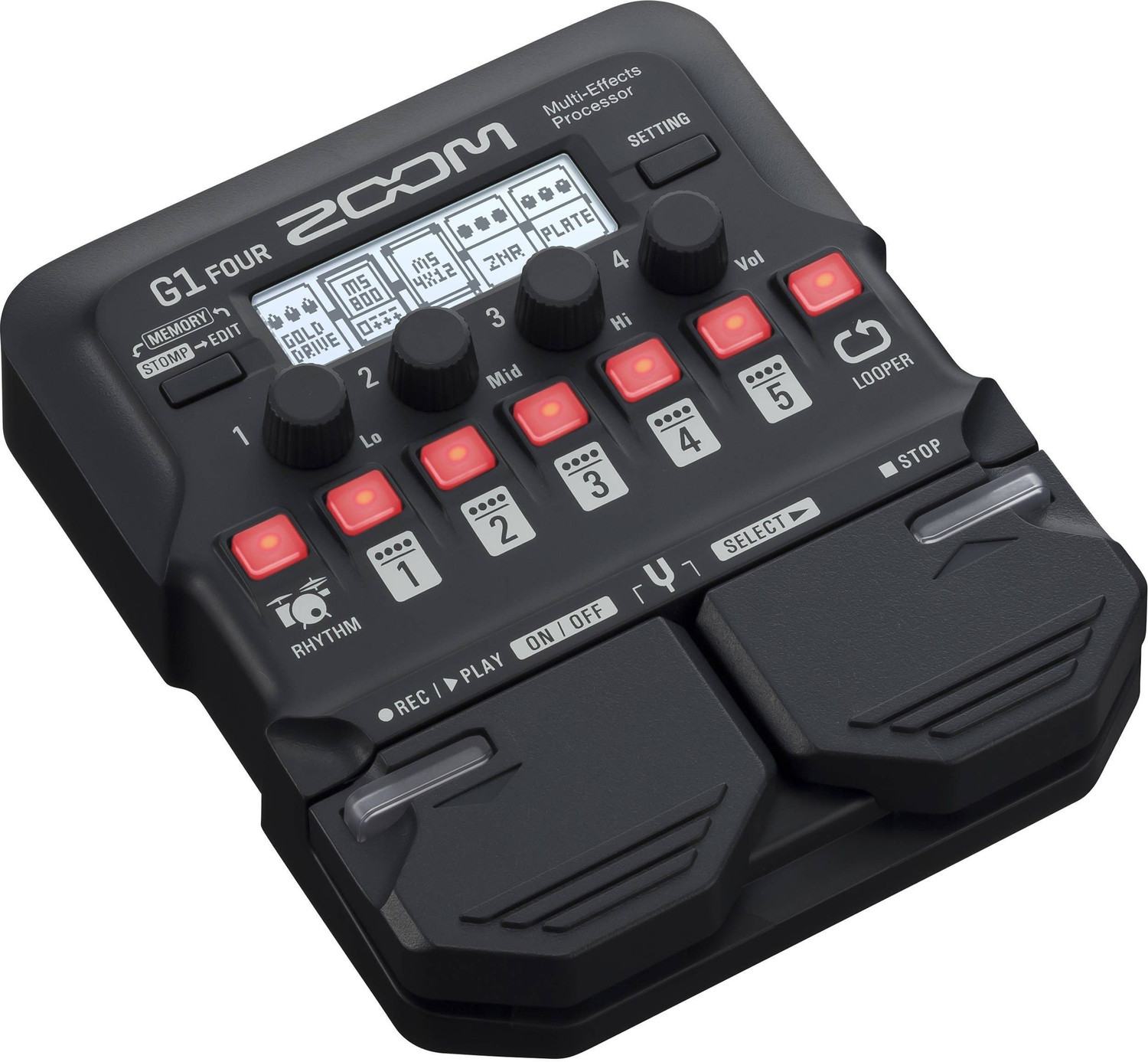 Image of ZOOM Four Guitar Multi Effects Pedal Guitar Processor