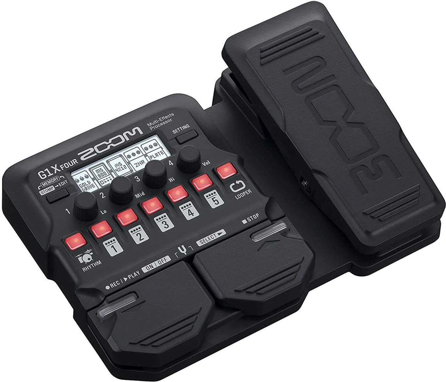 Image of ZOOM G1X Four Multi-effects Processor with Expression Pedal without adapter (Black) Guitar Processor