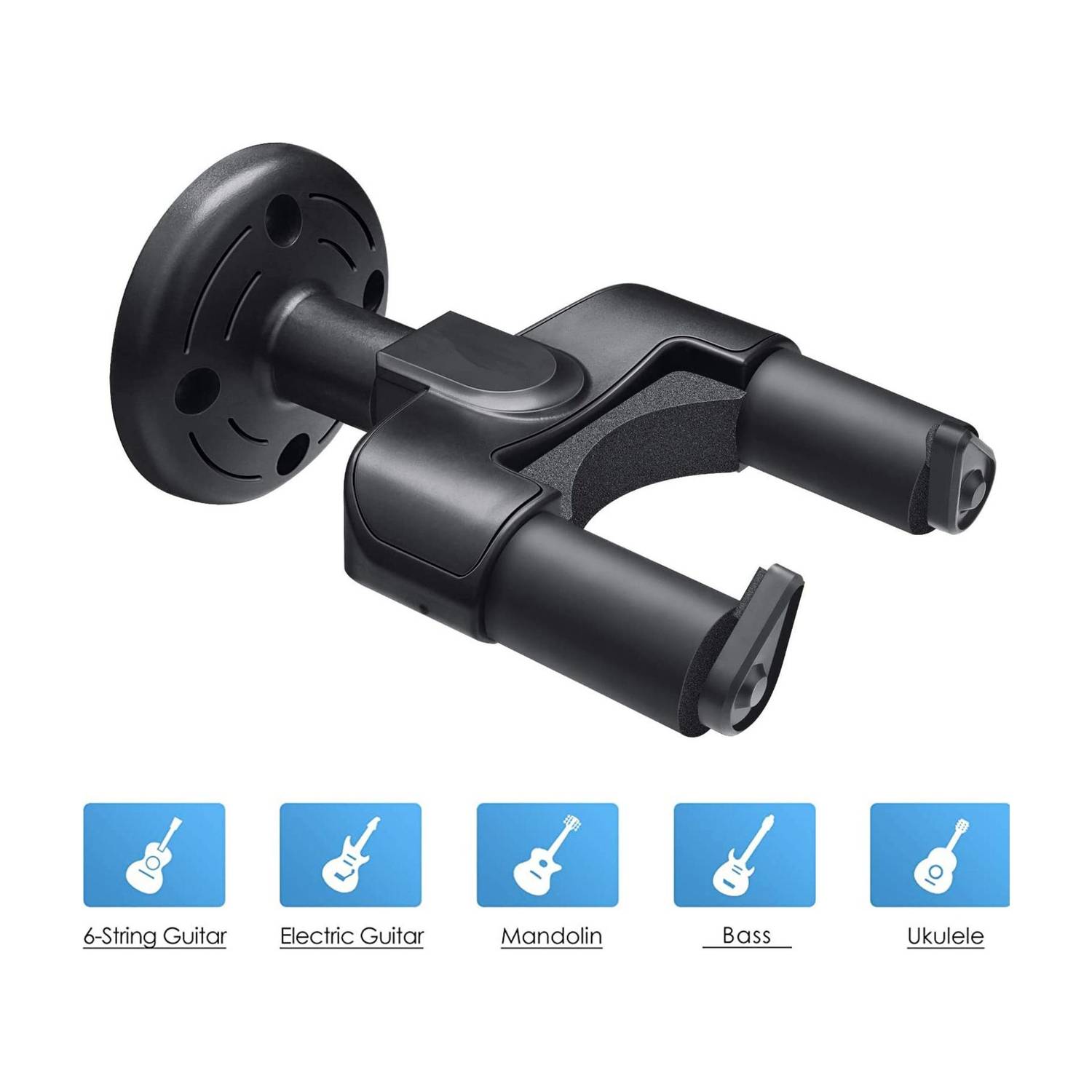 BLUEBERRY R-502 Guitar Wall Mount Hook for Acoustic Guitar Ukulele Bass Electric Mandolin Wall Hanger