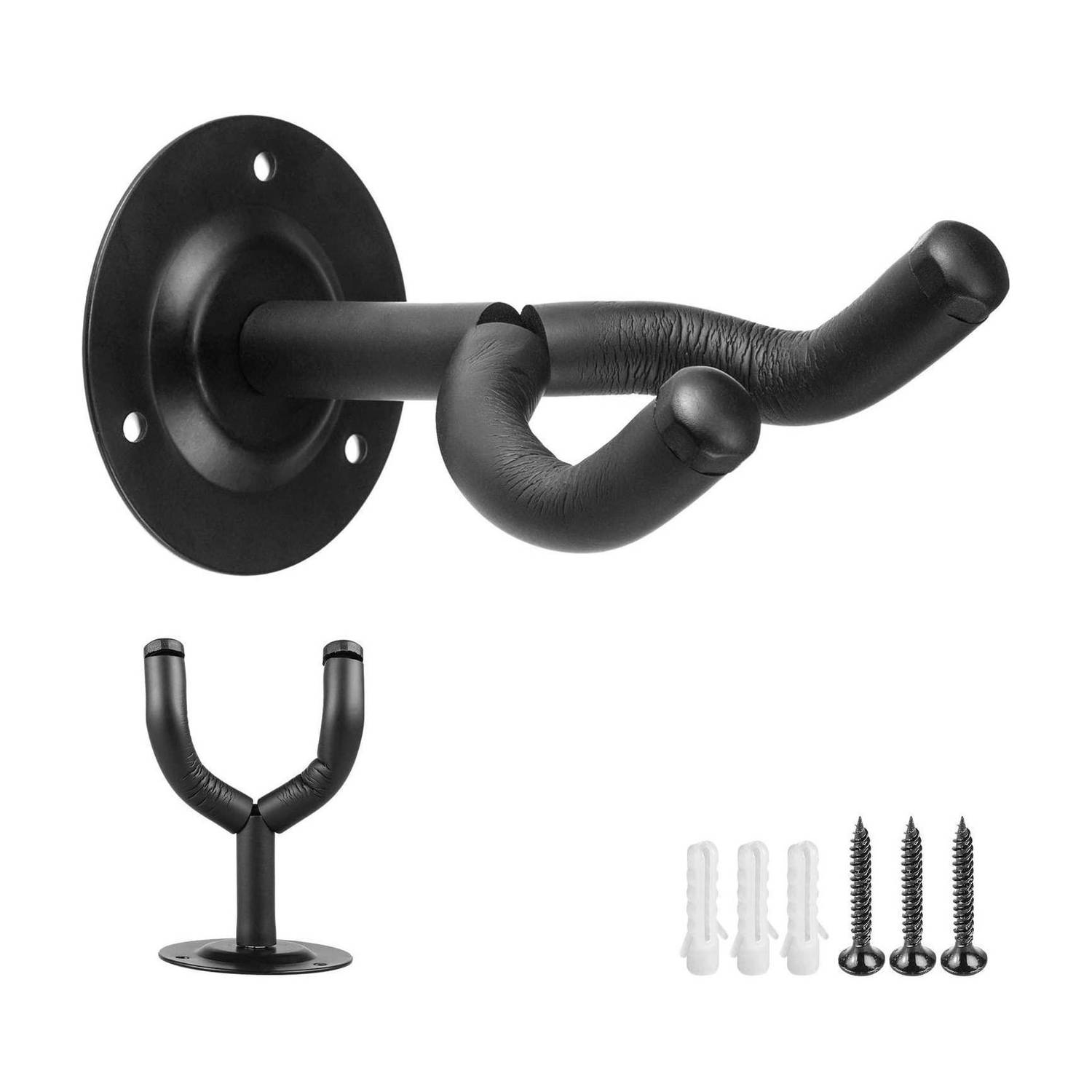 BLUEBERRY R-501 Metal Guitar Hanger and Guitar Wall Mount Bracket Holder with Screws, Wall Hanger