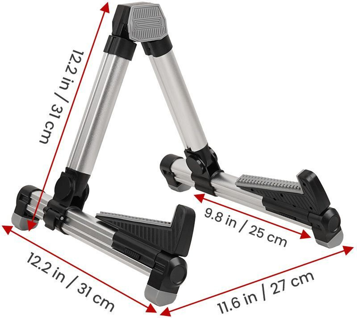 Image of KADENCE NK519 Aluminum Alloy Build, Adjustable Padded Arms, Back Rest & Anti-Slip Feet - A Frame Stand