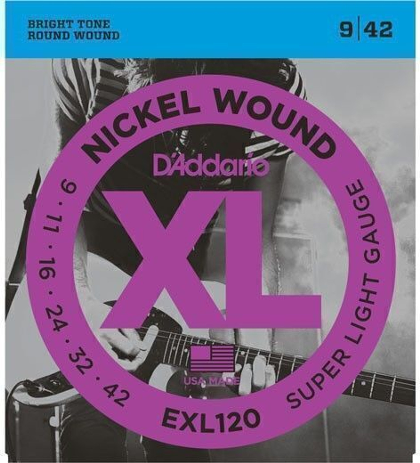 Image of D'ADDARIO Electric EXL 120 Guitar String (6 Strings)
