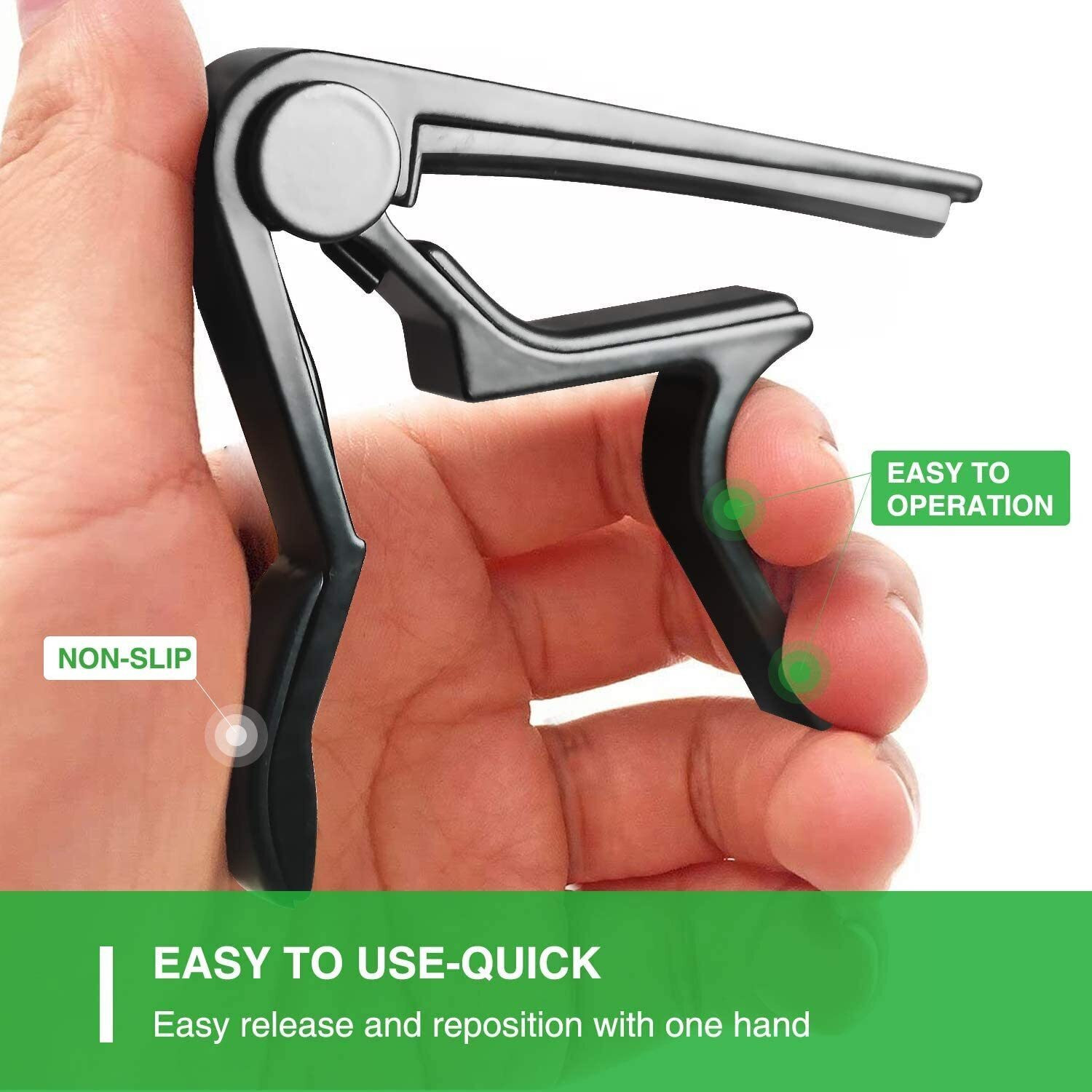 Image of Pleasure Alloy Capo for Acoustic Guitar with Picks for Ukulele Screw-on Guitar Capo