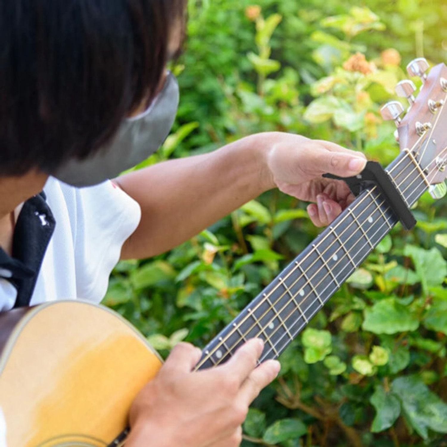 Image of Pleasure Acoustic Guitar Strings Set with Guitar Capo with Tuner 3 in 1 Winder Guitar String Guitar String