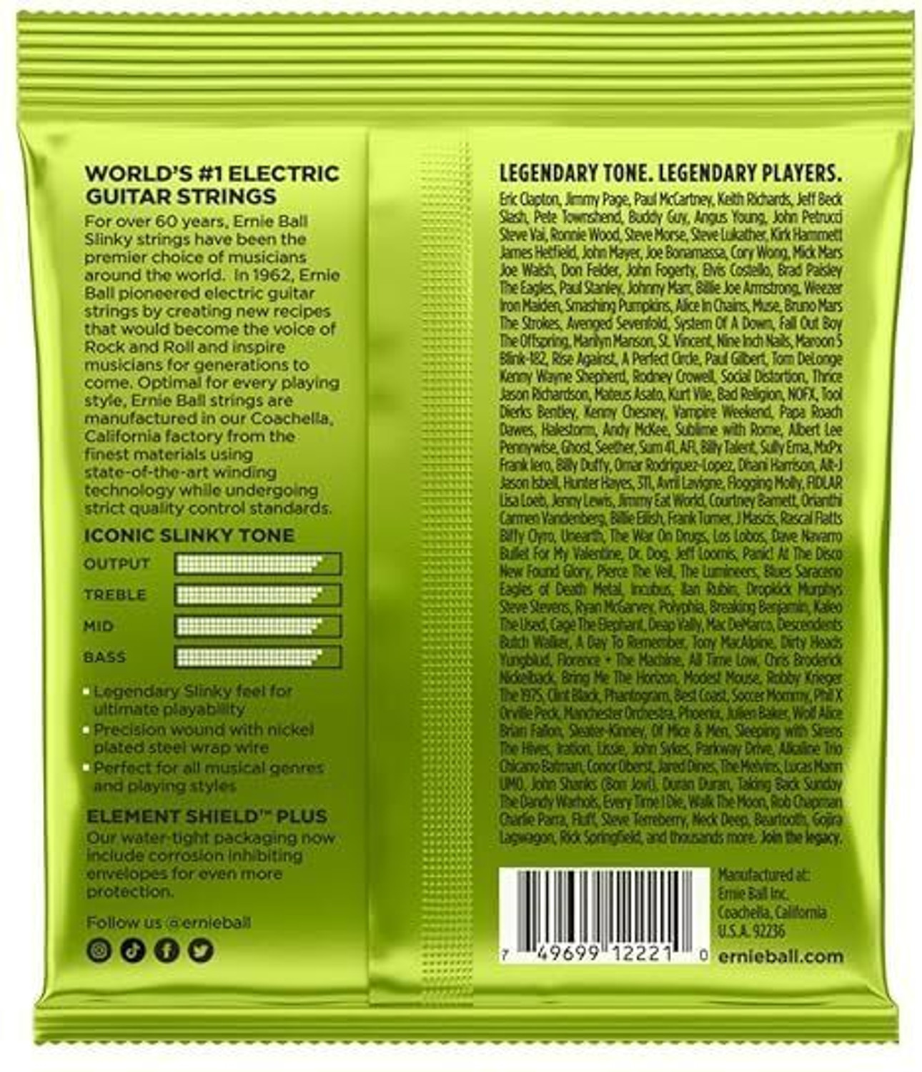 Image of ERNIE BALL Electric Guitar Strings Regular Slinky 10-46 Guitar String