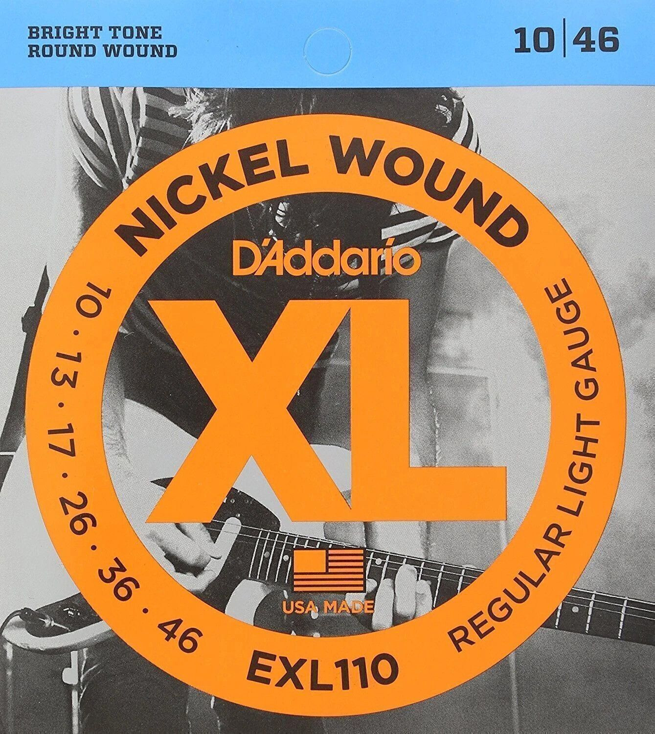Image of D'ADDARIO Electric Elec. Guitar Strings Set .010-.046 EXL110 Guitar String