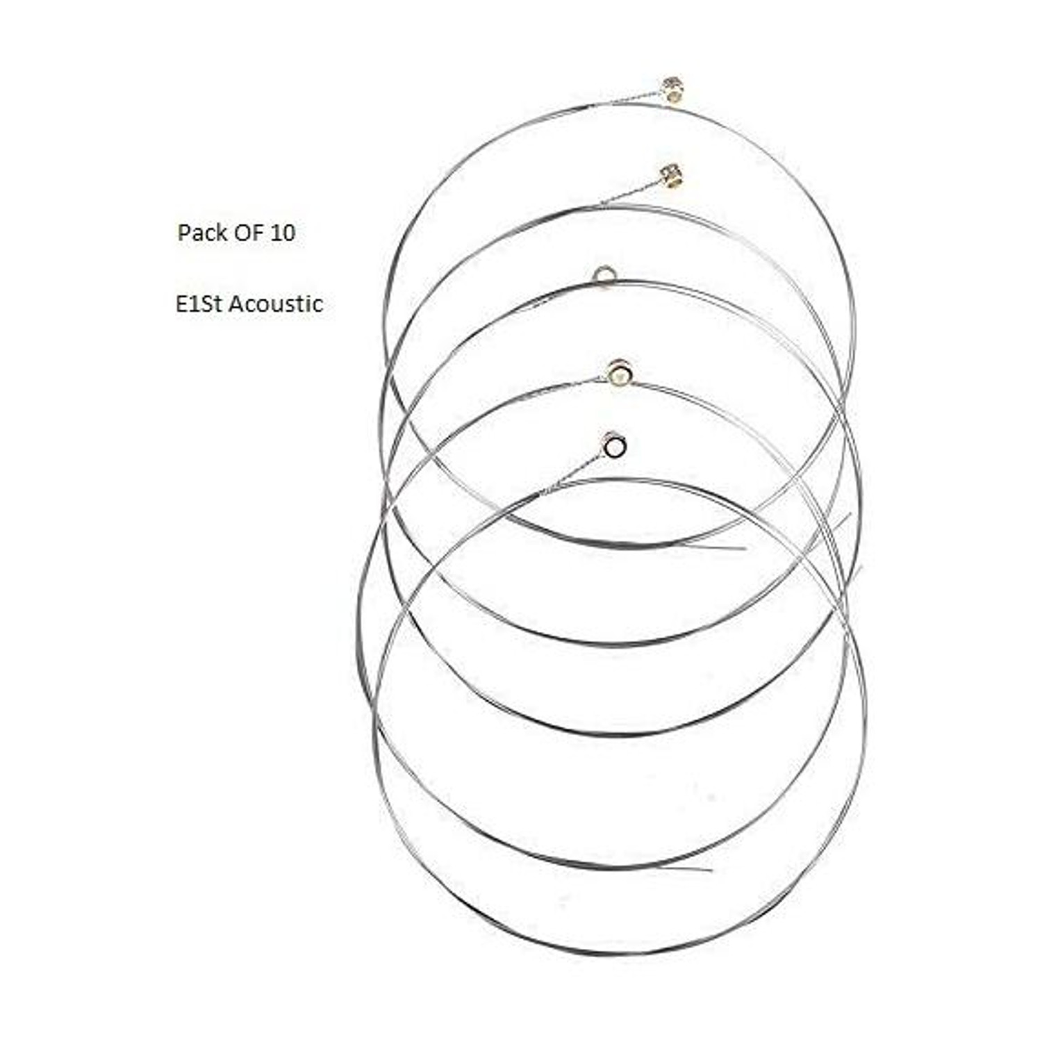 Image of Mtunes Acoustic E1St Pack OF 10 Guitar String (Pack of 10, 10 Strings)
