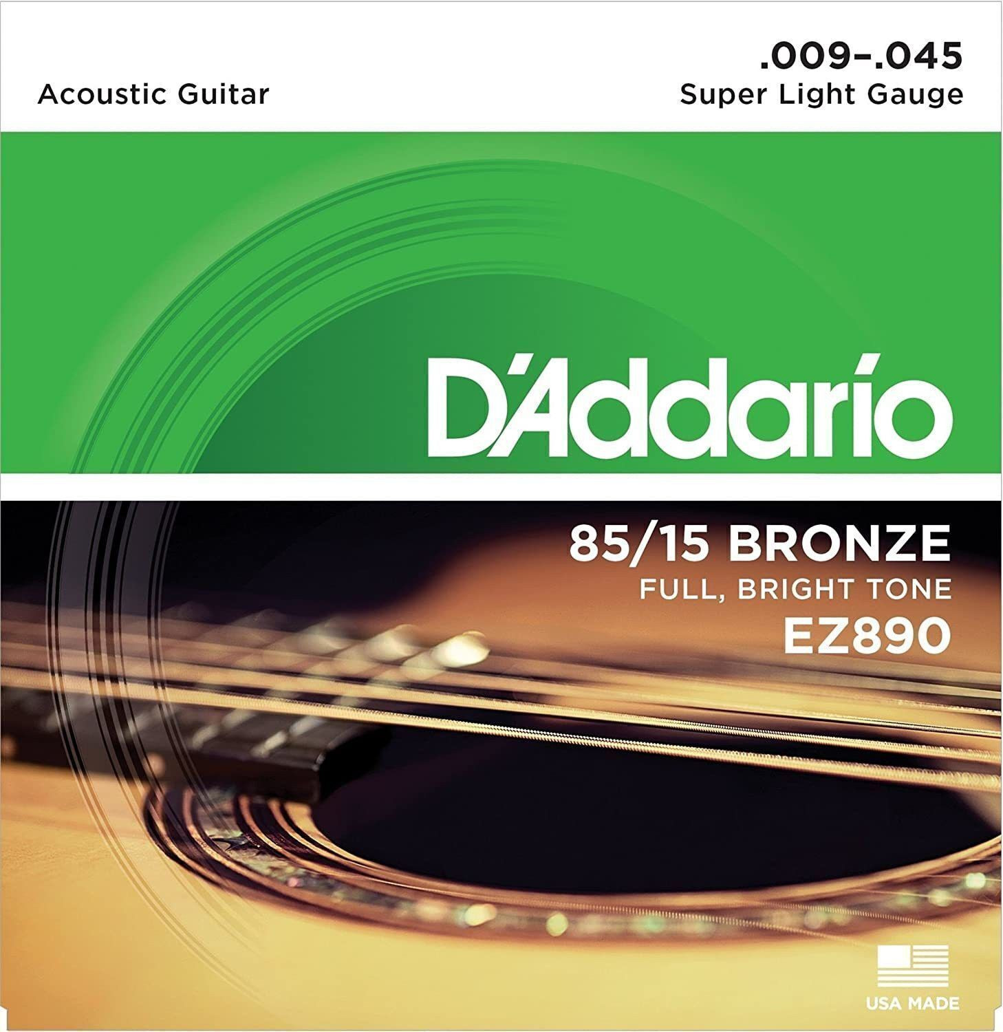Image of Daddrio Acoustic EZ 890 Super Light Gauge Guitar String
