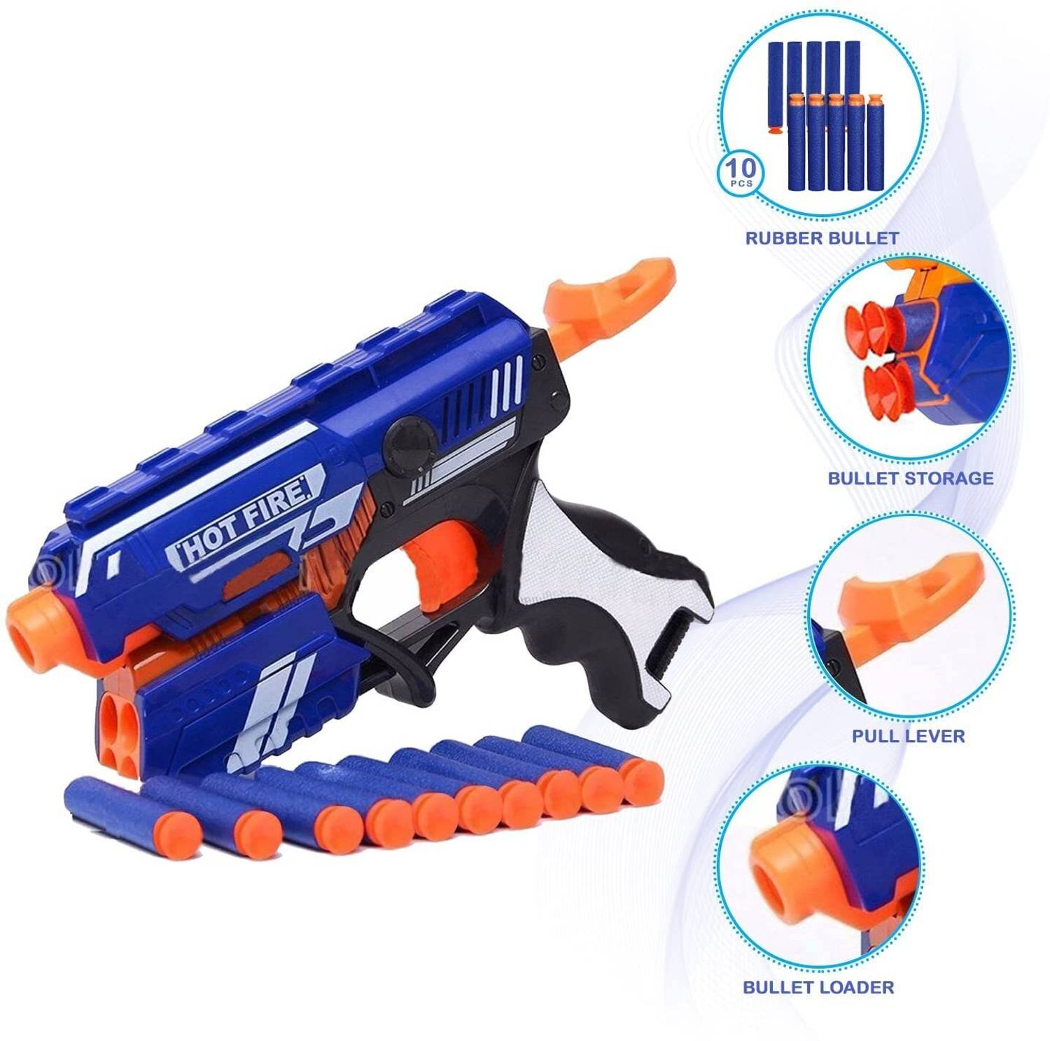 Toyplix Rapid Shot Foam Dart Blaster Gun