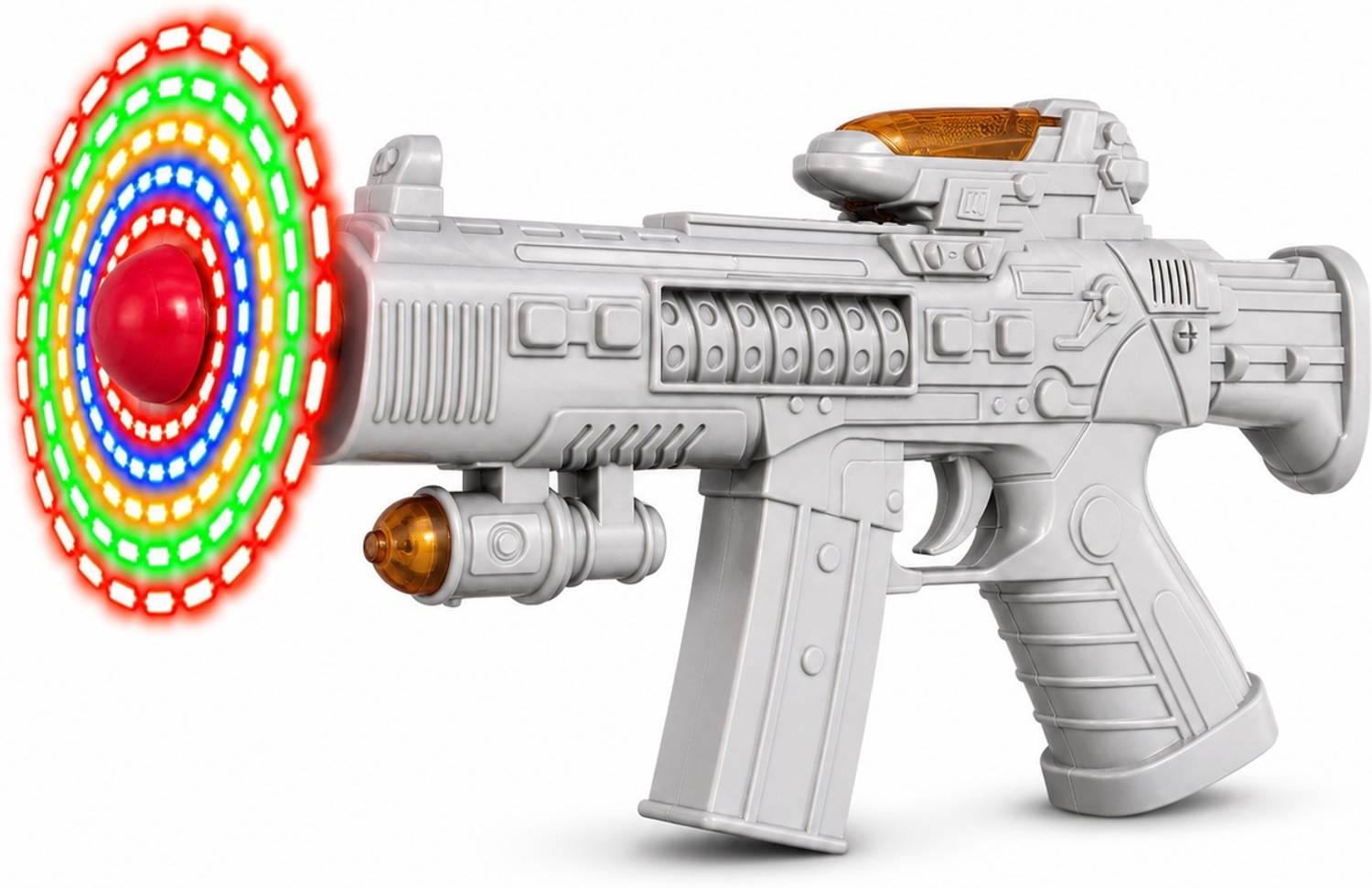NAVIORA Space Gun Toy for Kids, Flashing Light & Sound Toy Gun, 32 Colorful LED Lights Gun