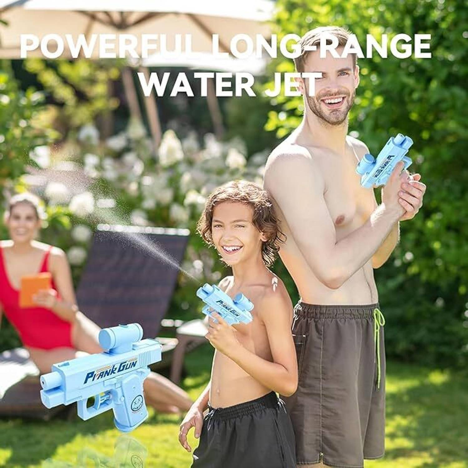 Pistolet à Eau Double Sens – Farce Et Attaque Surprise – Pression Manuelle – Idéal Piscine/plage – Cadeau Original