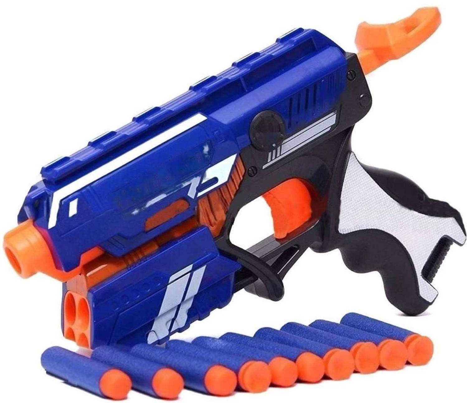 Tomar Creation Blaze Storm Manual Soft Bullet Gun Toy With 10 Foam Bullets For Kids And Adults Gun