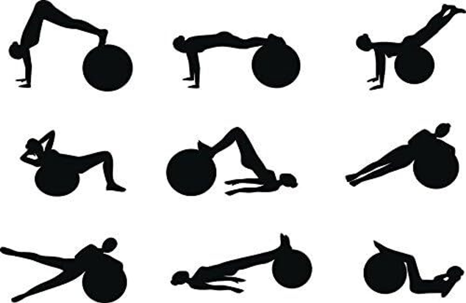 Image of AQUARIUSSTORE Gym Ball Anti-Slip, Anti-Burst Workout Ball Balance Exercise Ball Gym Ball