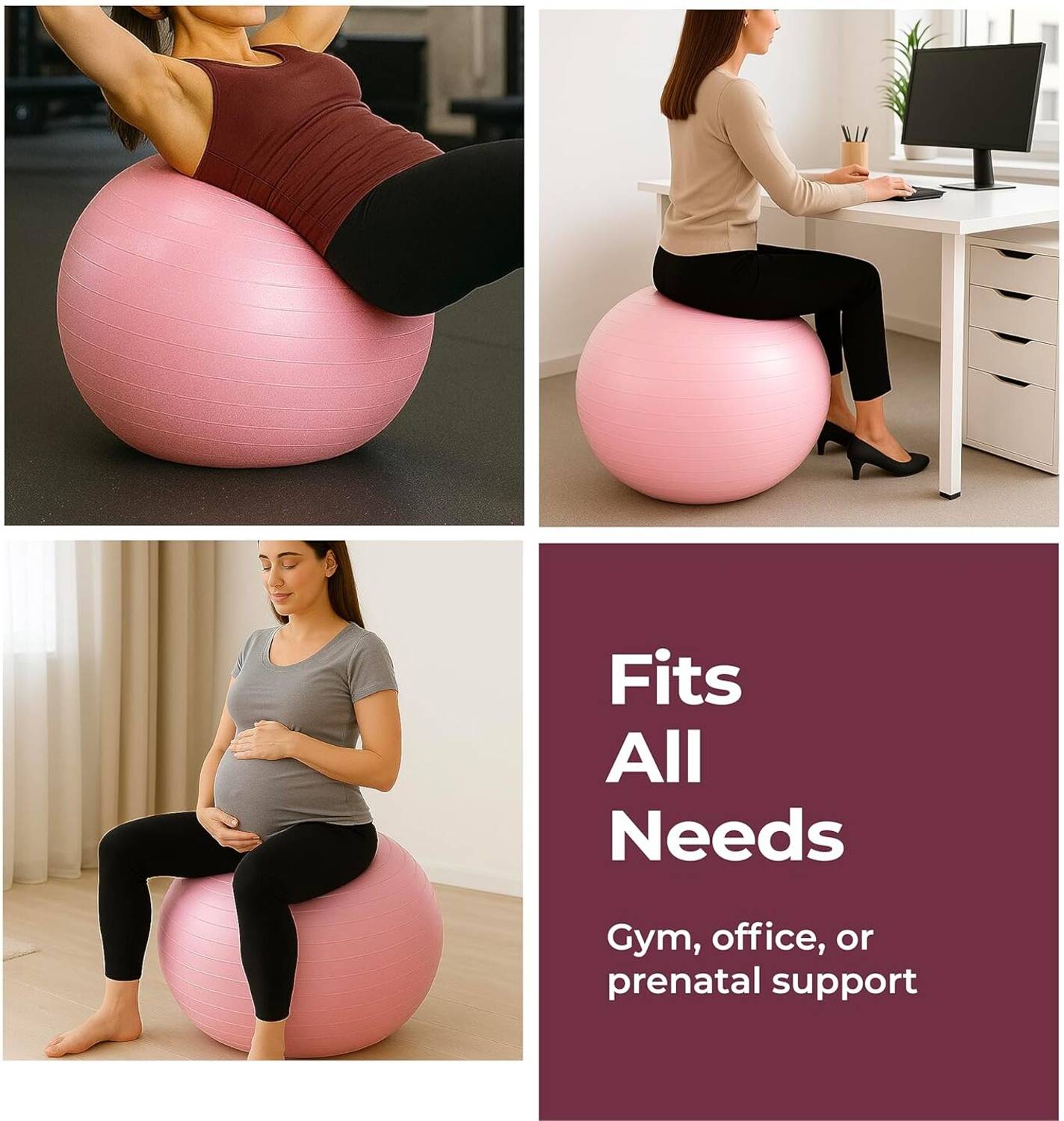 Lifelong LLFAGB55 Exercise Gym Ball|Yoga Ball for Women & Men