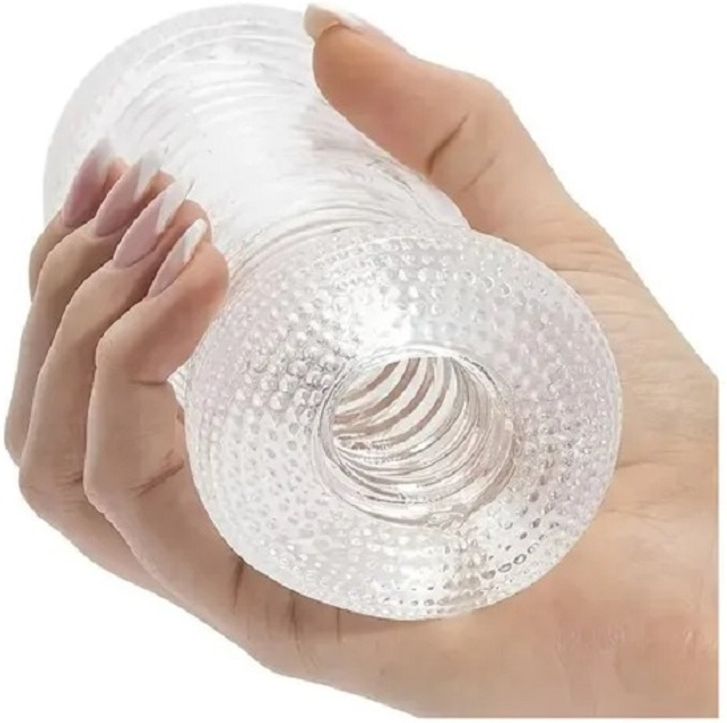 Image of YAWI Double Open Crystal Therapy Vacuum Stroker Massager with Pumping Handle