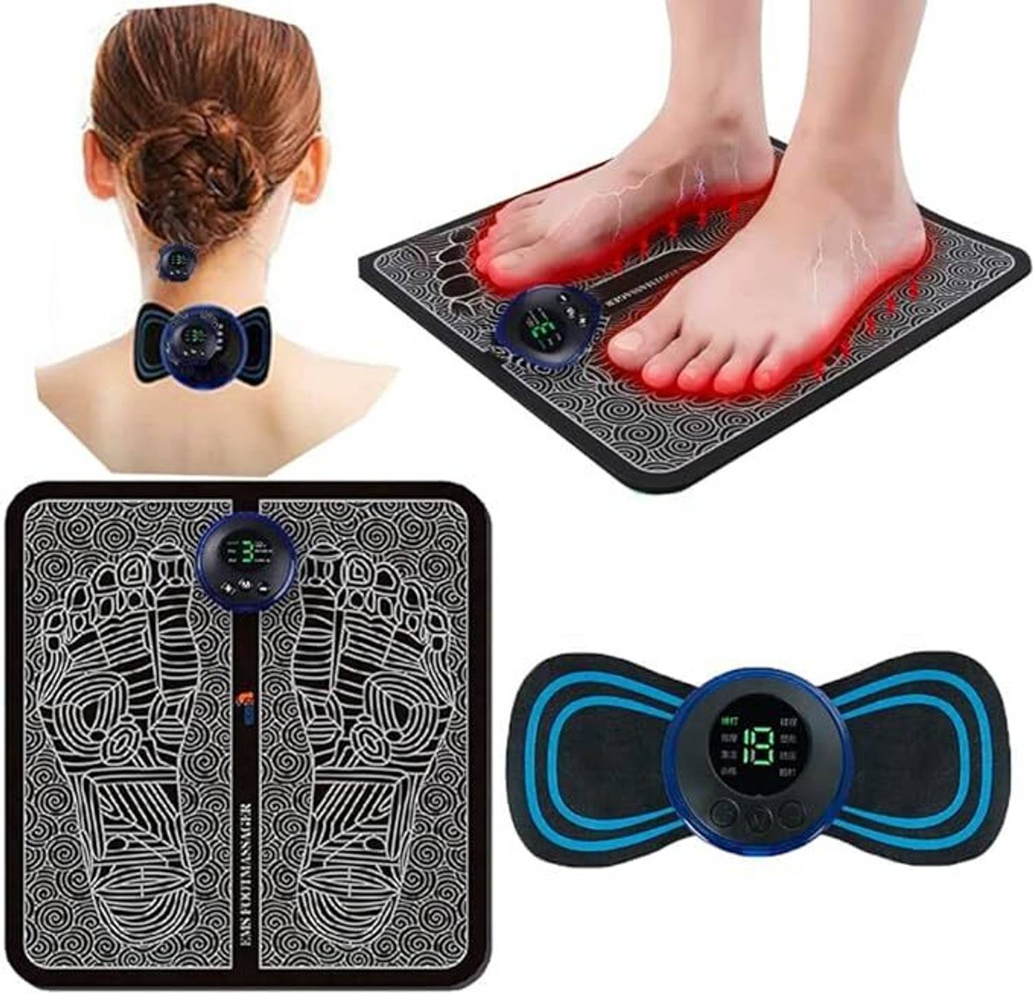 BlockChain USB EMS Foot Massager Muscle Feet Leg Massager Foldable