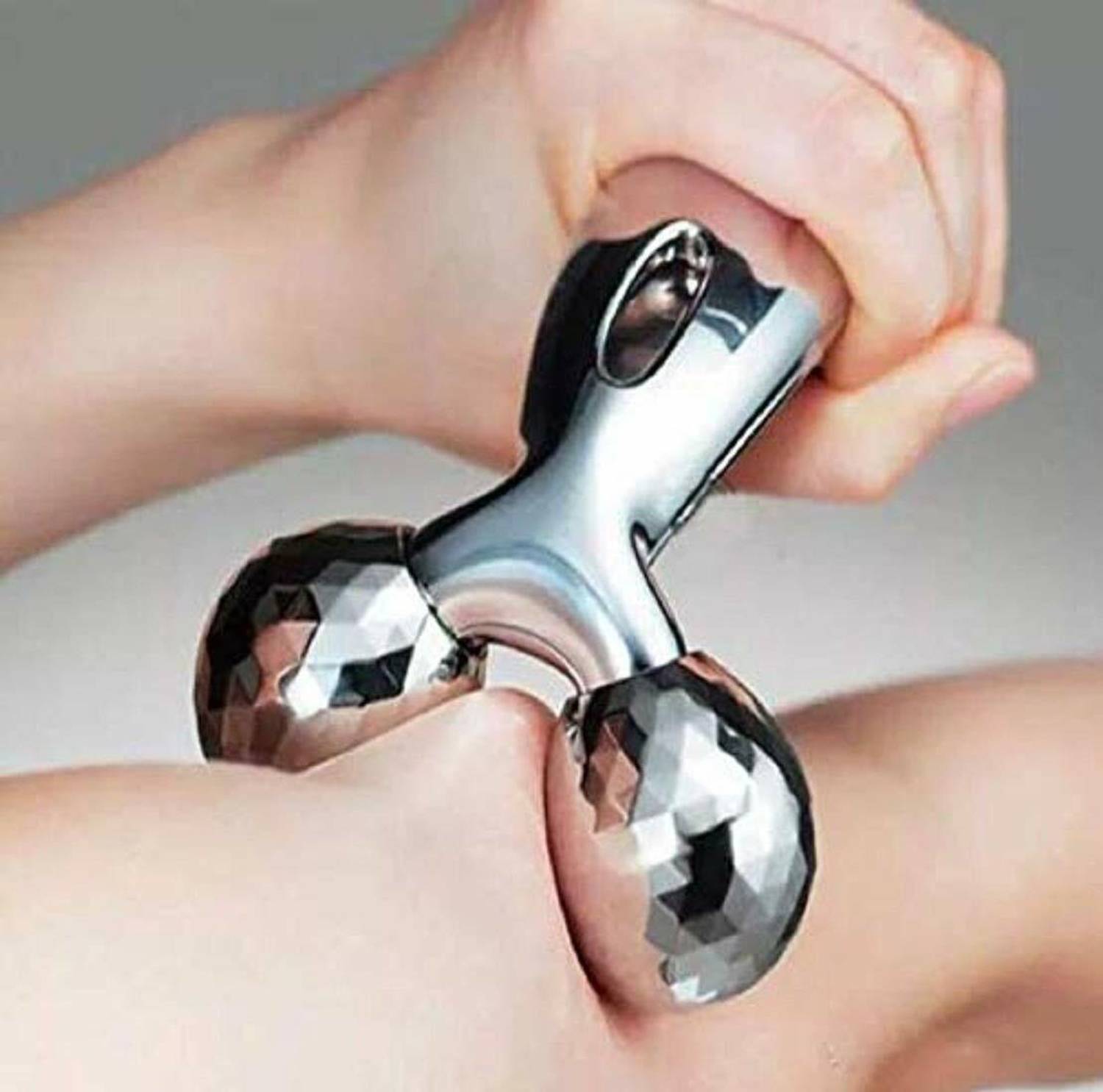 ALPHABITA 3d Massager 3D Y Shape Facial Massage Roller Face Slimming Massager (Silver) Massager Massager