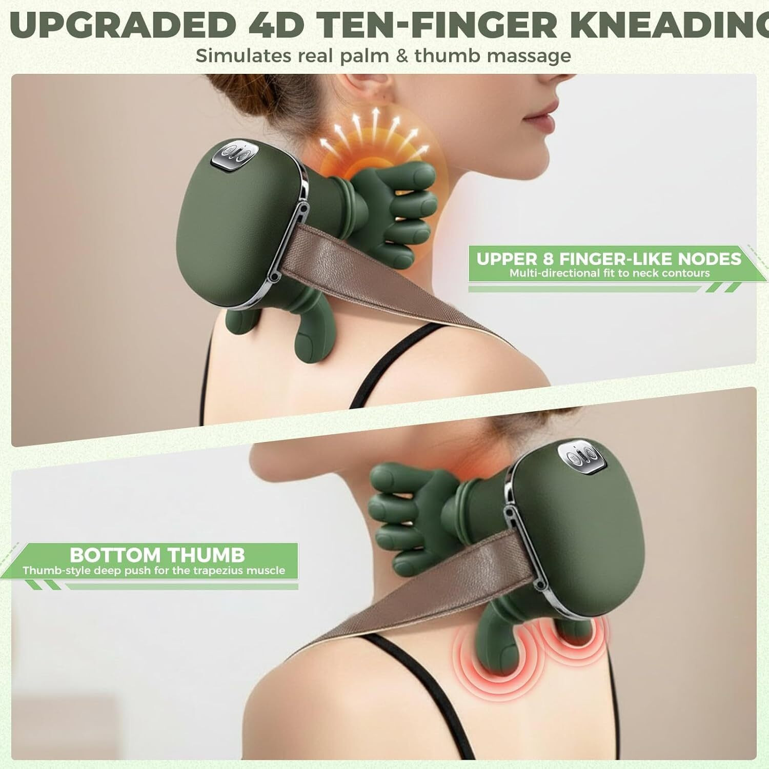 Image of VALORACE Shoulder & Neck Massager with Heat, 4D Bionic Heated Neck Massager