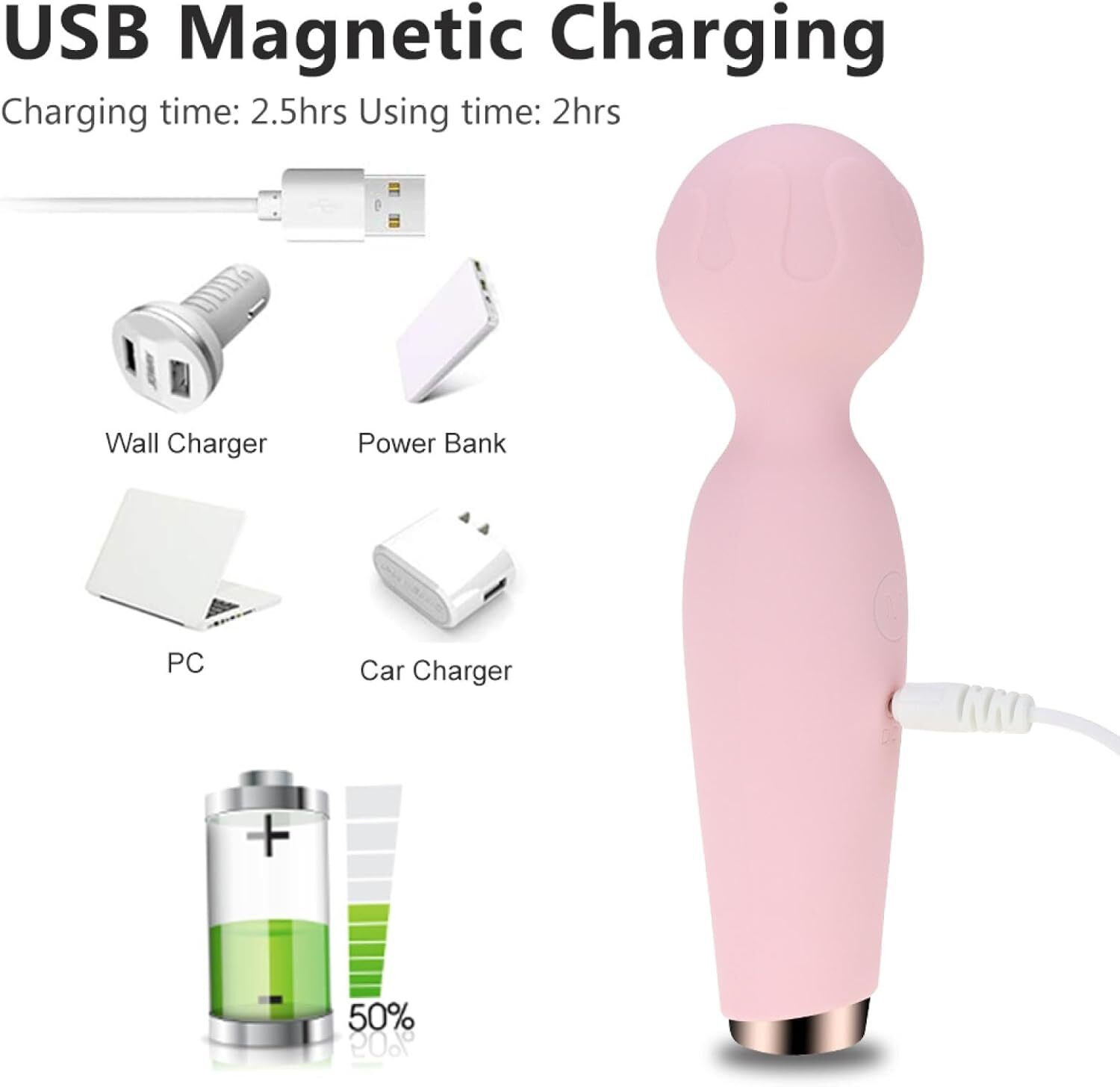 Image of MKF Magic One Head Massager with 10 Speeds for G-spot Stimulation