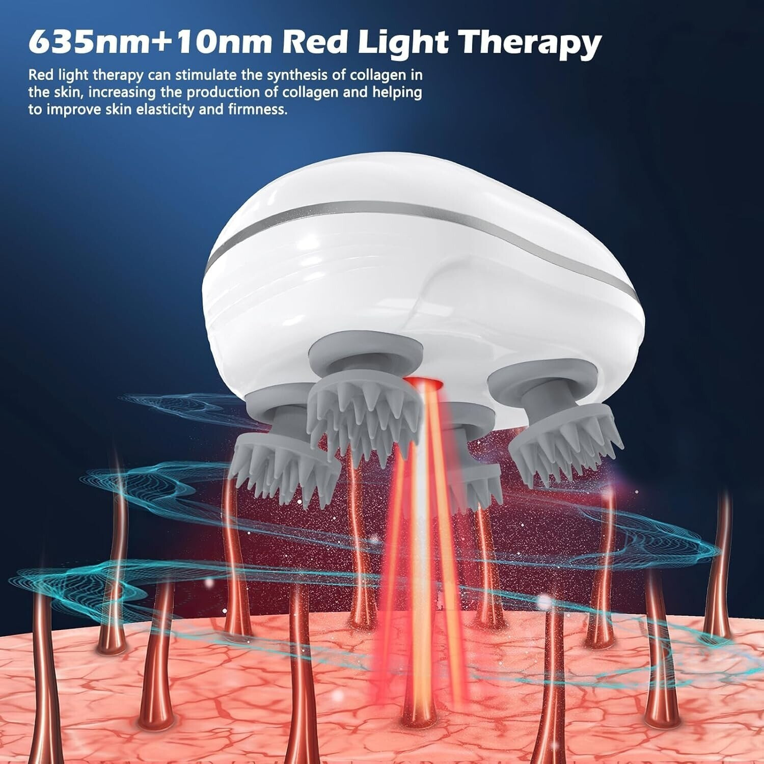 Image of NUVIO Electric Head & Scalp Massager | Cordless Rechargeable Stress Relief Tool